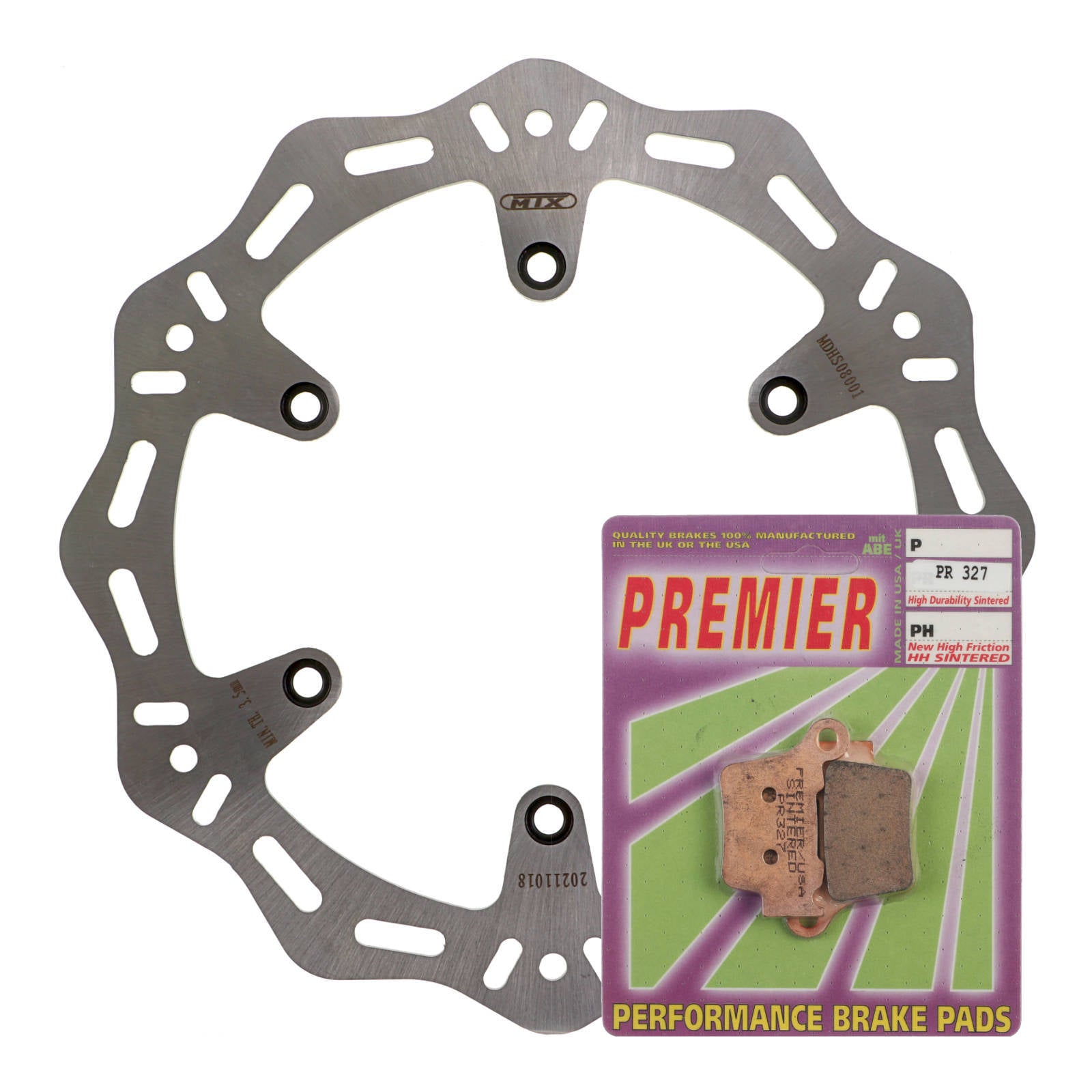New MTX Hornet Brake Disc & Premier Pad - Rear Kit For Ktm #MDHKR08002 | Australian Moto Spares