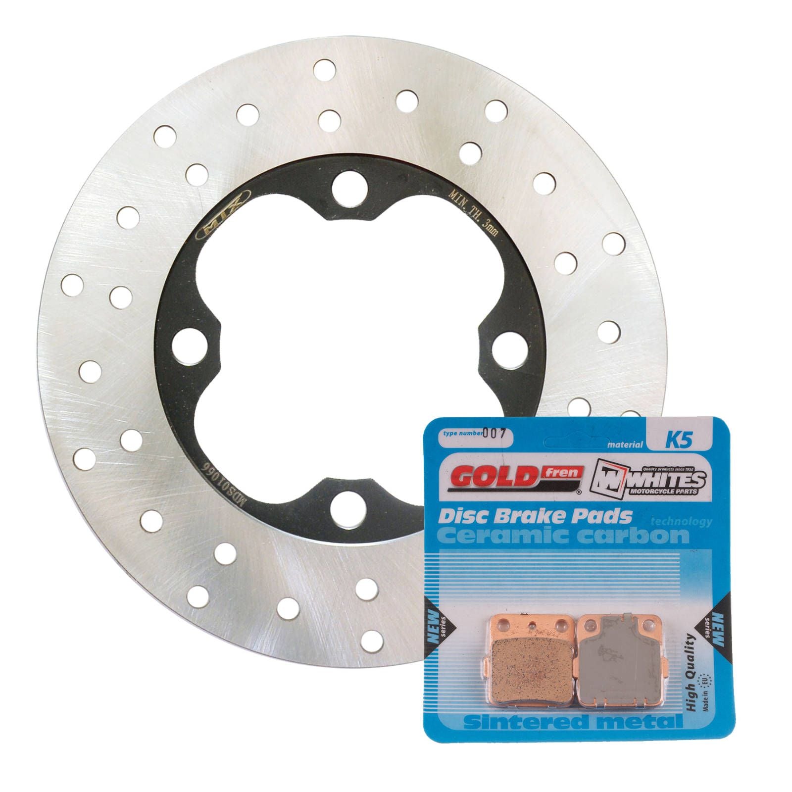 New MTX Brake Disc & Pad Kit - Front For Honda TRX420FA 2009-2013 #MDKF01007