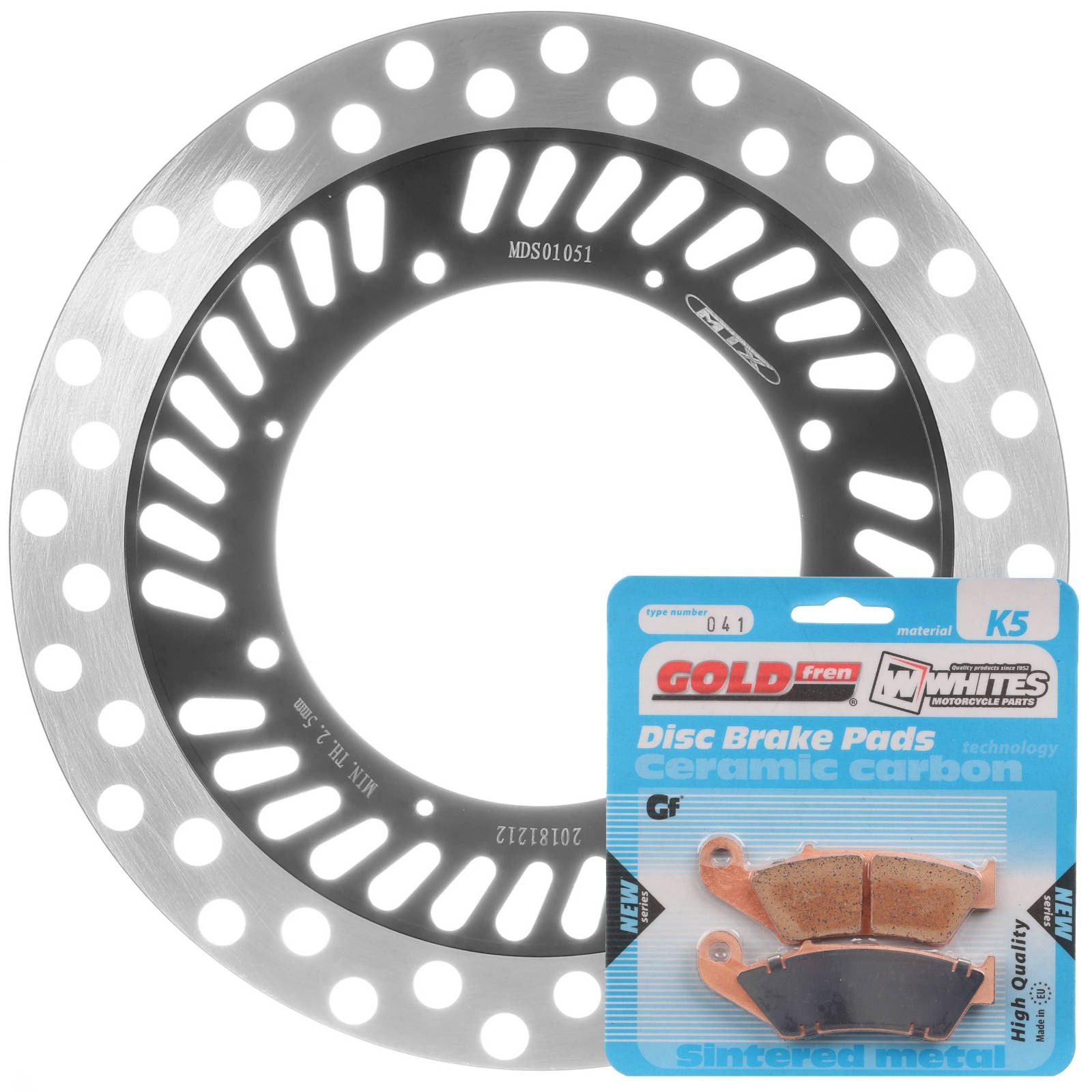 New MTX Brake Disc & Pad Kit - Front For Honda CRF230F 2005-2020 #MDKF01016