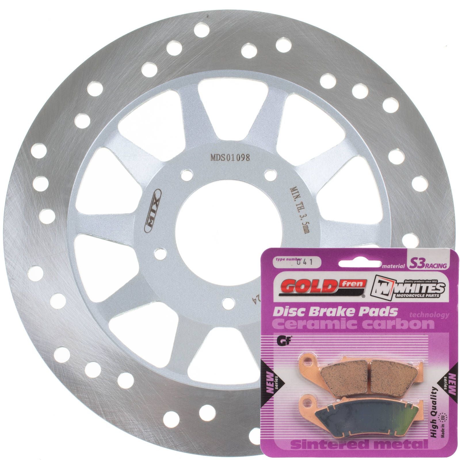 New MTX Brake Disc & Pad Kit - Front For Honda XR150L 2014-2020 #MDKF01017