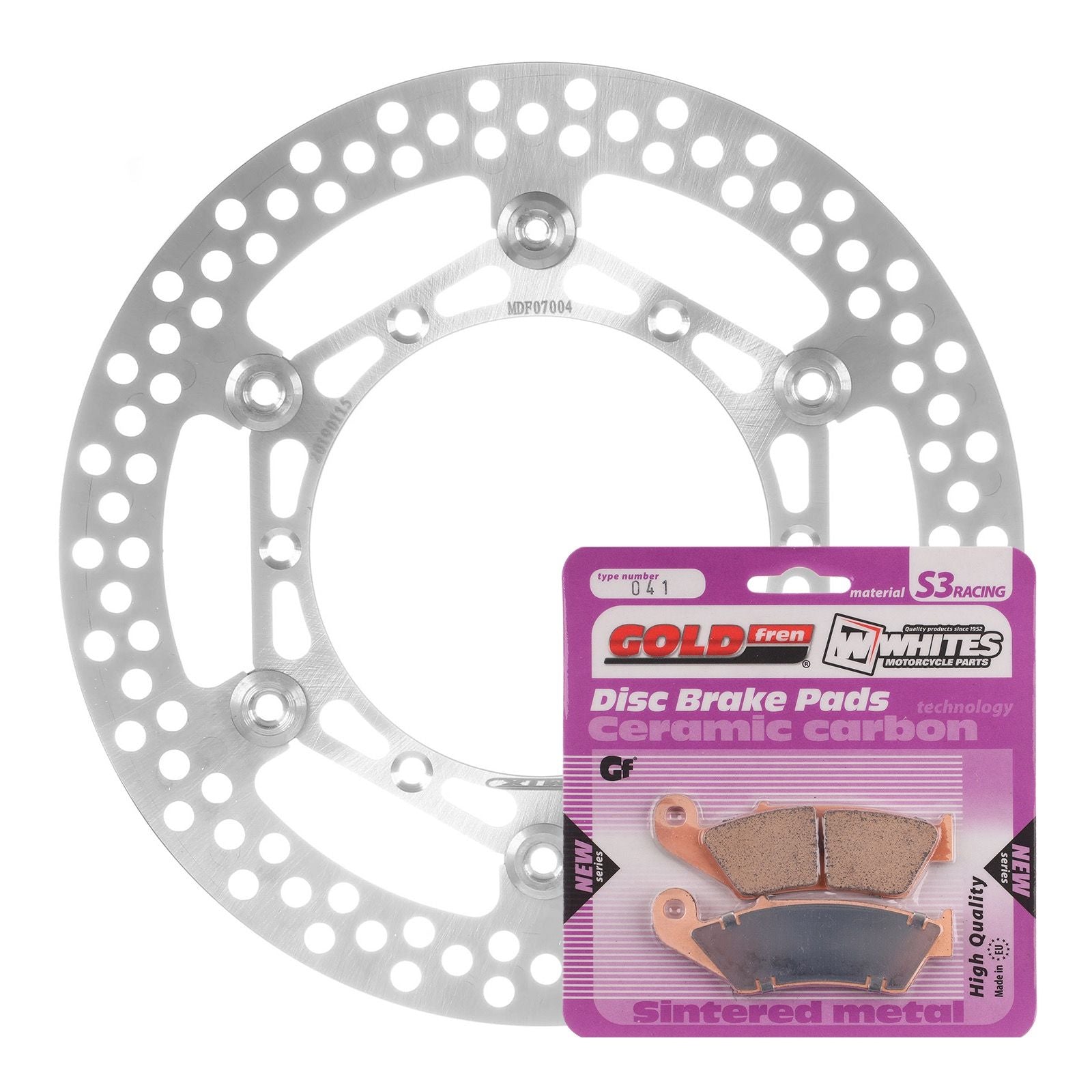 New MTX Brake Disc & Pad Kit - Front For Yamaha YZ450F 2003-2007 #MDKF07005
