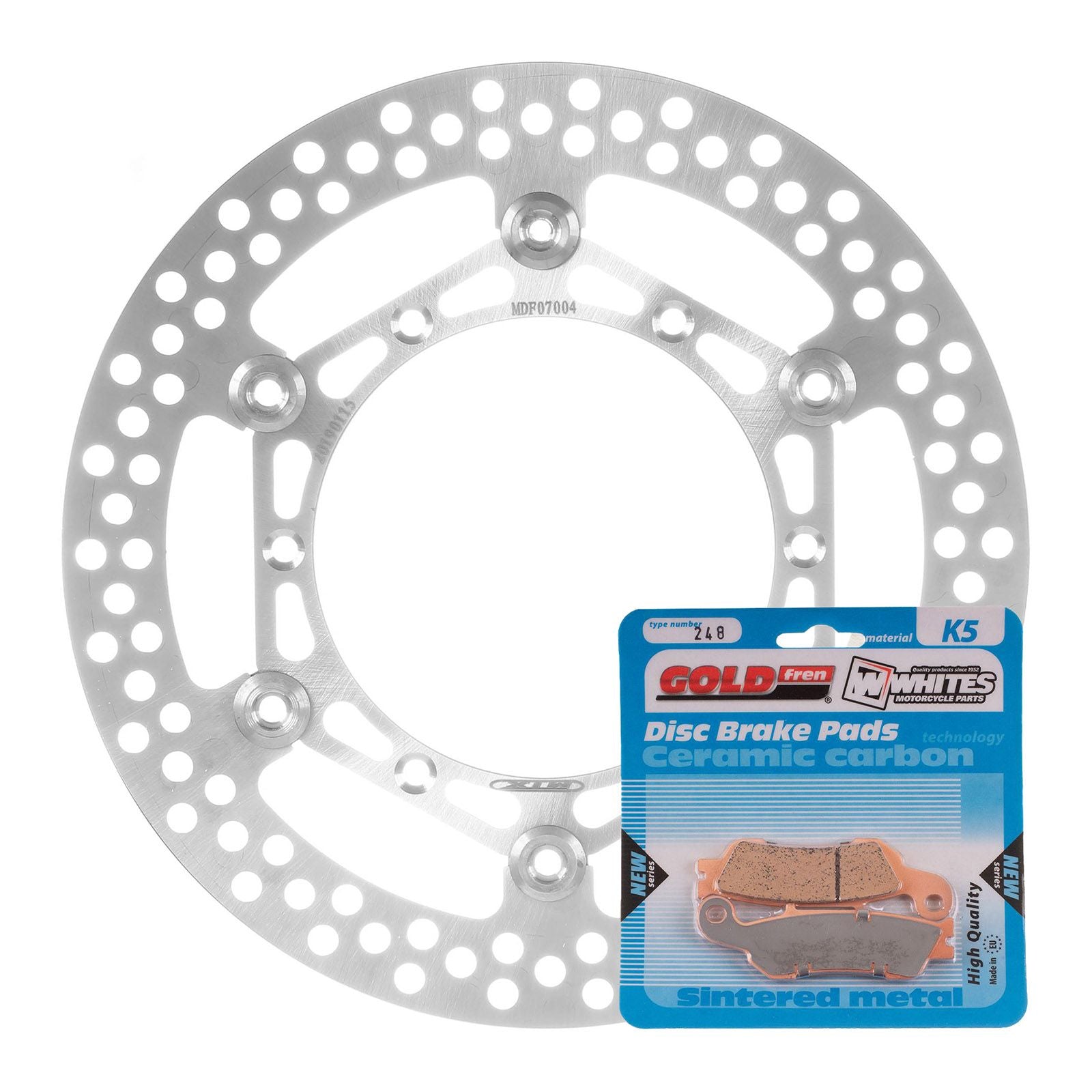 New MTX Brake Disc & Pad Kit - Front For Yamaha YZ450F 2008-2015 #MDKF07006