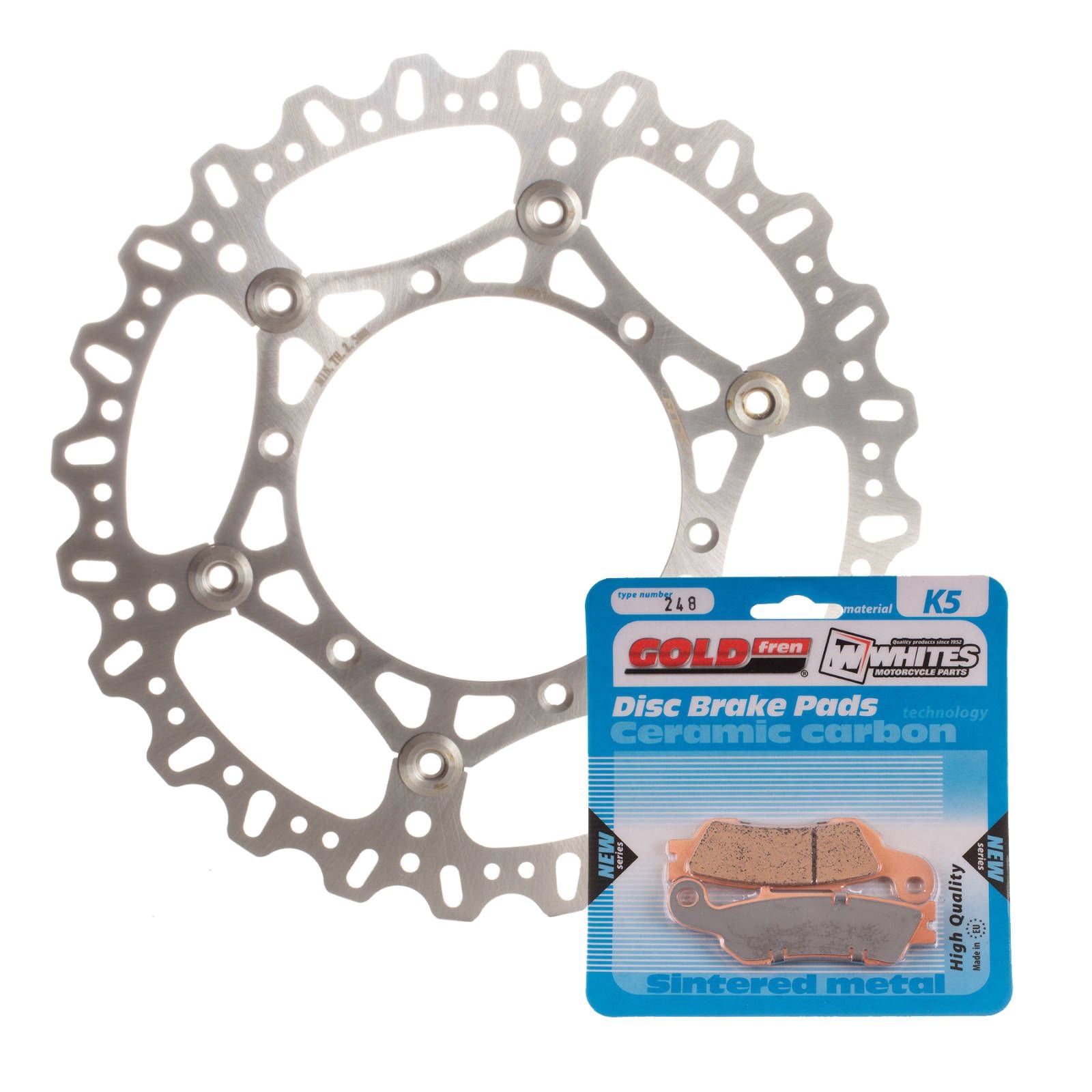 MTX Brake Disc & Pad Kit - Front For Yamaha WR450F 2016-2020 - WAVE #MDKF07011
