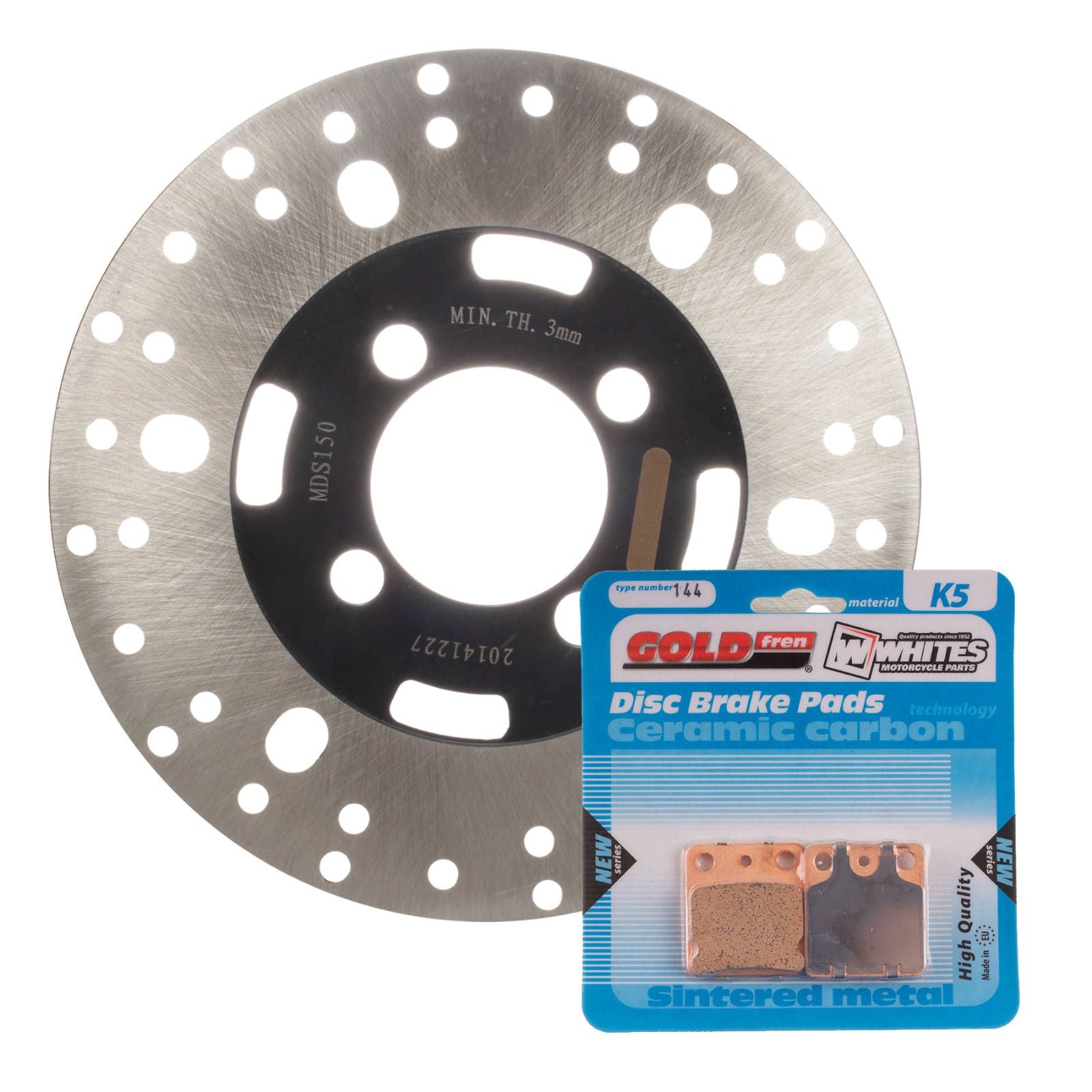 MTX Brake Disc & Pad Kit - Front For Yamaha YFM350FX Wolverine 1995-2005