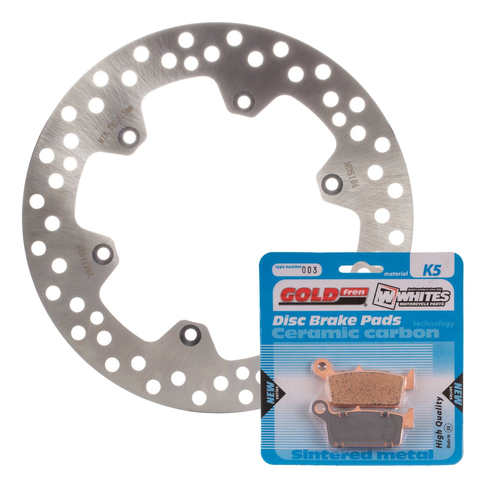 New MTX Brake Disc & Pad Kit - Rear For Suzuki DRZ400E 2000-2020 #MDKR05009