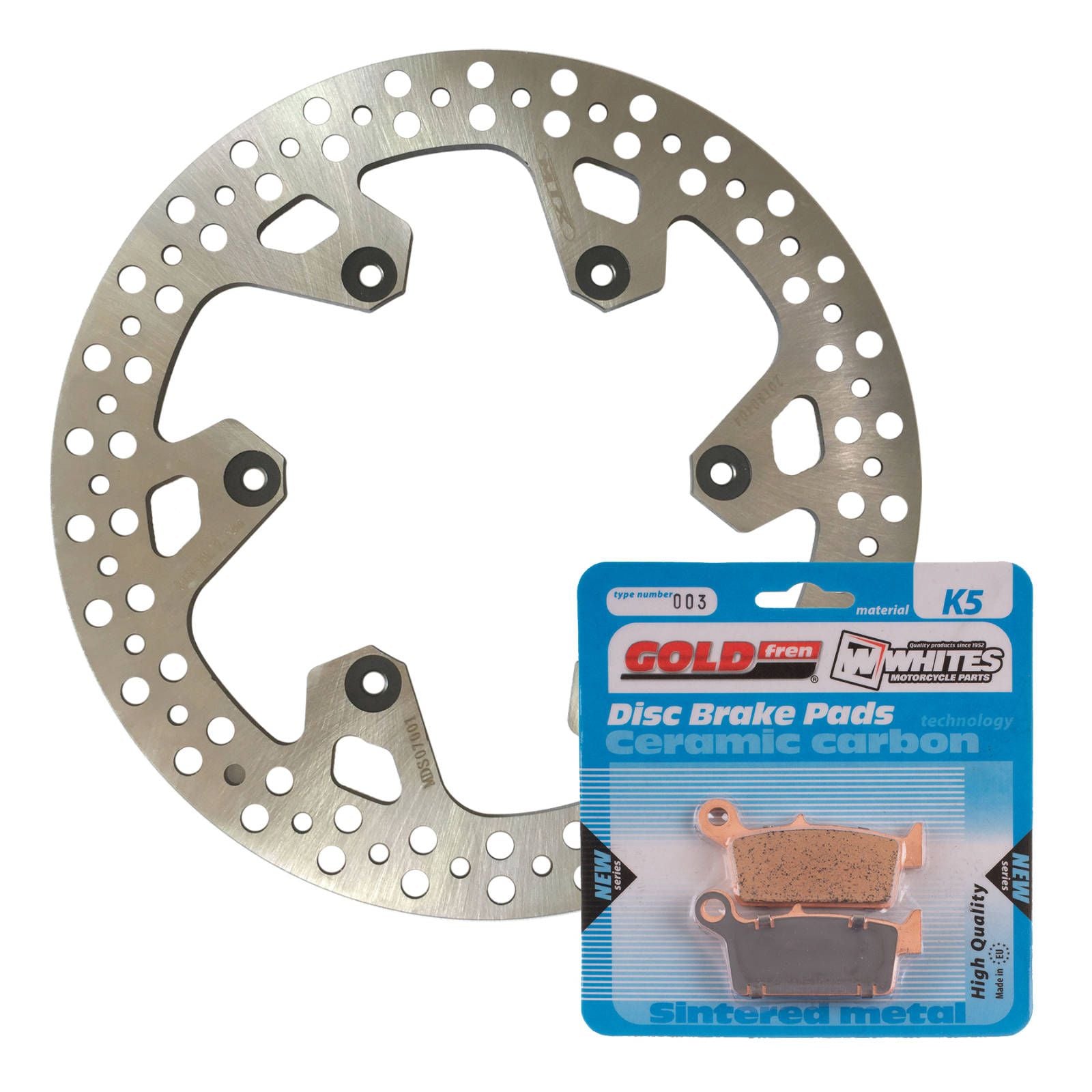 New MTX Brake Disc & Pad Kit - Rear For Yamaha YZ250F 2001 #MDKR07002