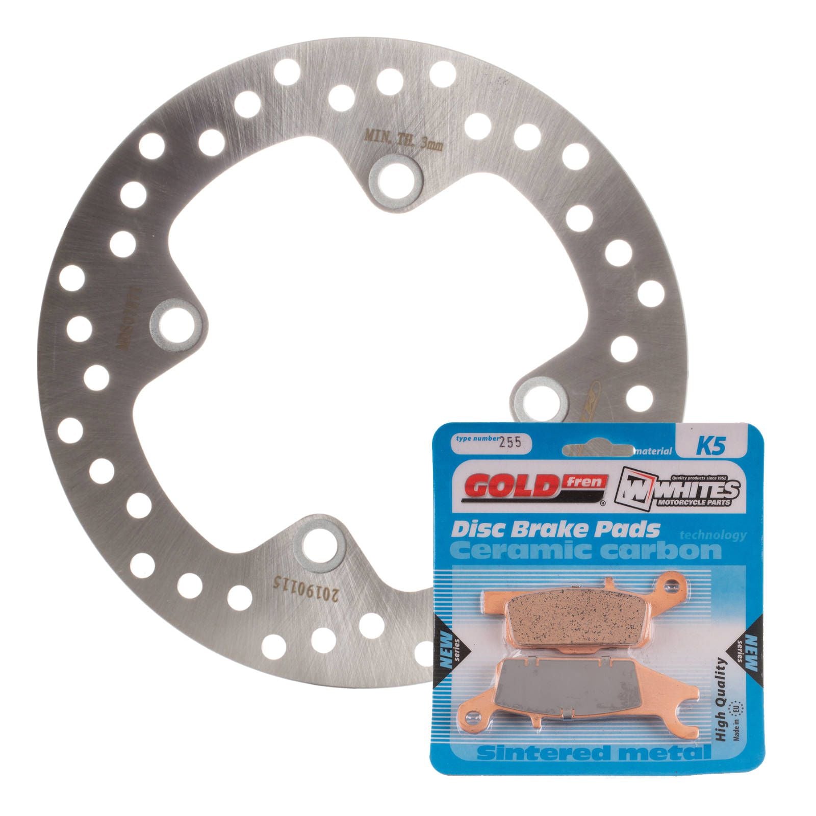 New MTX Brake Disc & Pad Kit - Rear For Yamaha YFM700FA 2007-2013 #MDKR07027L