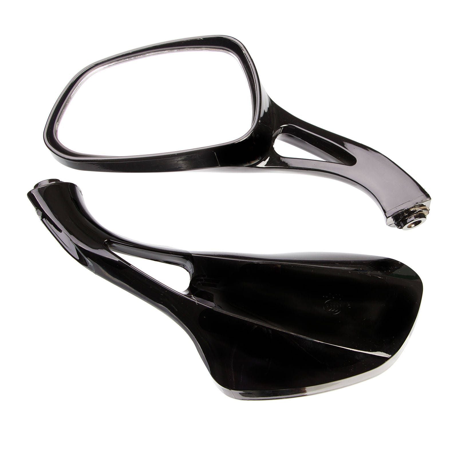 New WHITES Mirror - Black For Suzuki AN125 - Pair #MIRSAN125BLK