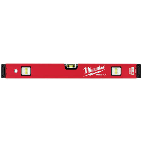 New Milwaukee All-Metal Backbone 600mm 24In Redstick Box Level MLBX24