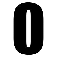 New WHITES Race Number - Black Sticker #0 (10 Pack) #NU6B0 | Australian Moto Spares