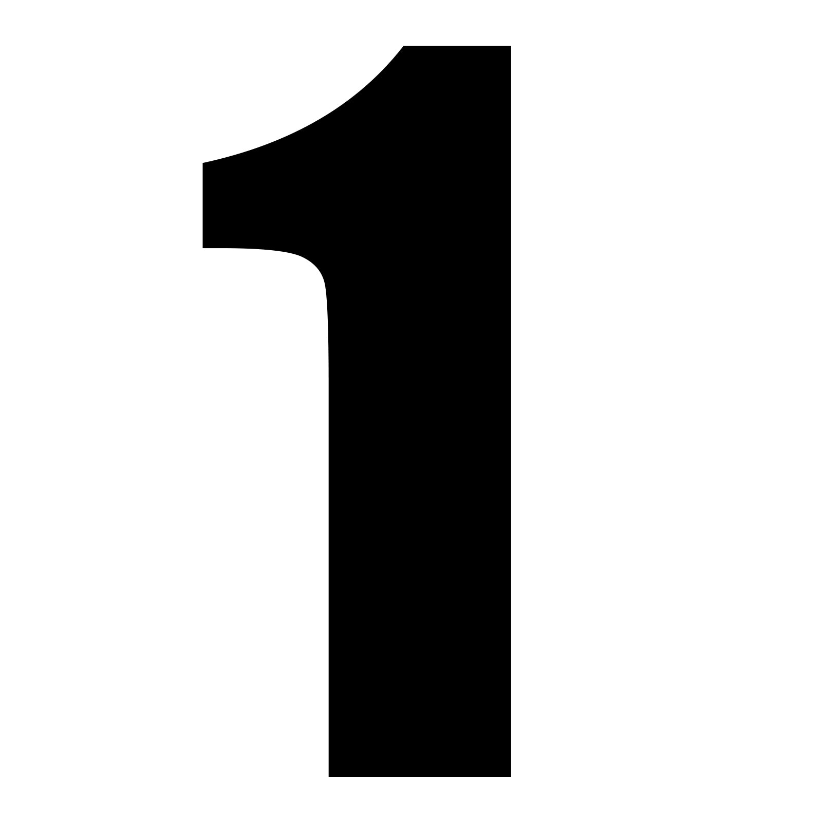 New WHITES Race Number - Black Sticker #1 (10 Pack) #NU6B1 | Australian Moto Spares