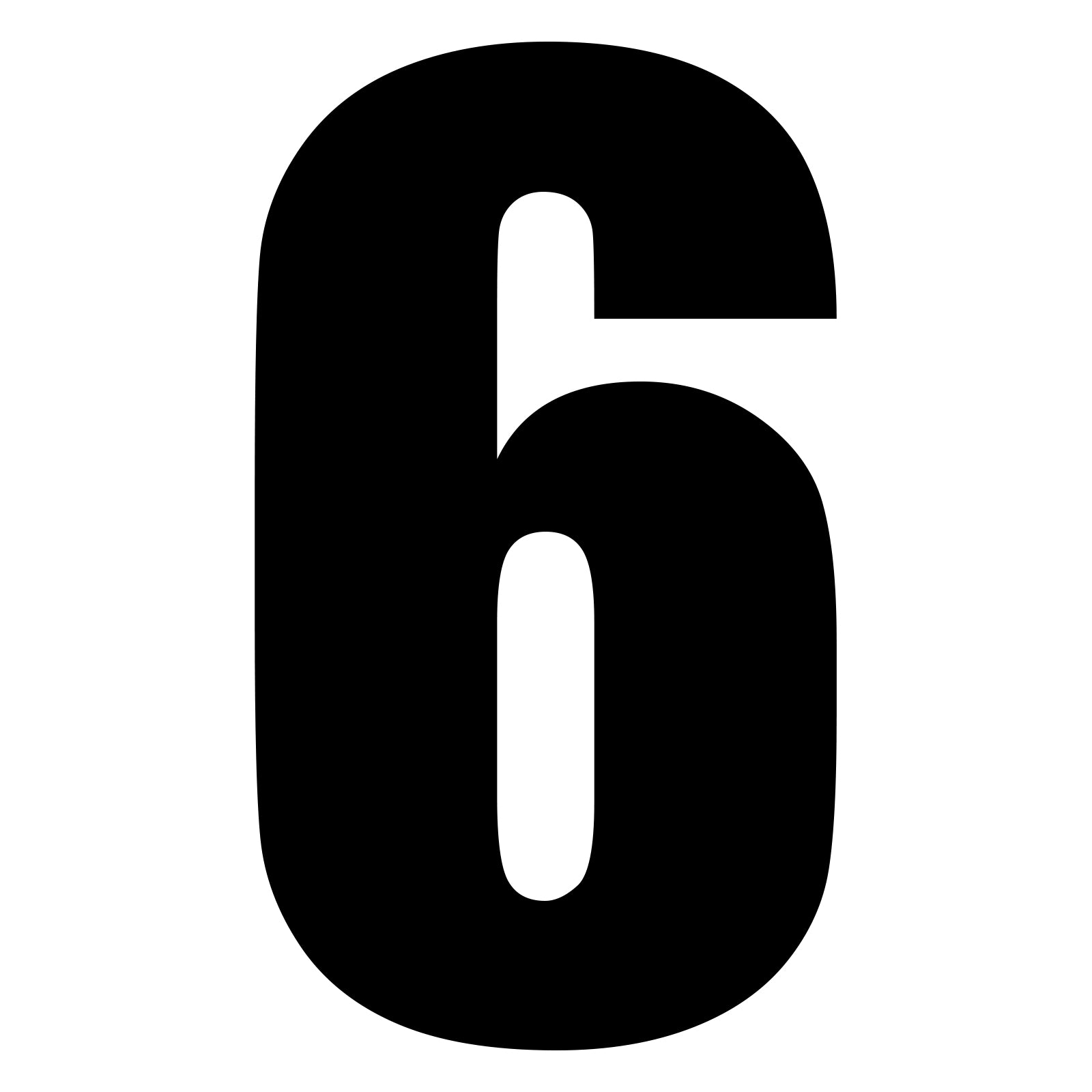 New WHITES Race Number - Black Sticker #6 (10 Pack) #NU6B6 | Australian Moto Spares