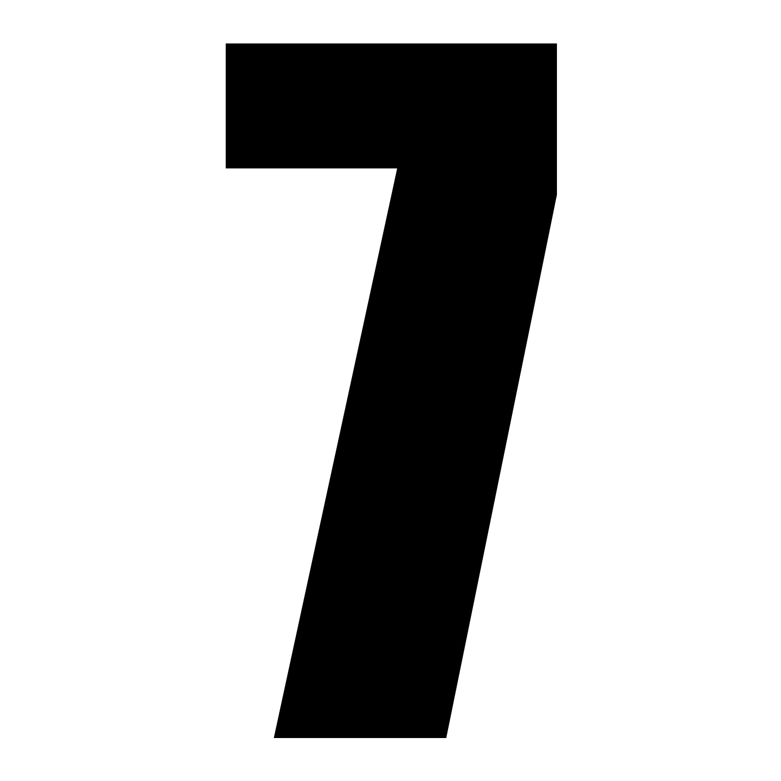 New WHITES Race Number - Black Sticker #7 (10 Pack) #NU6B7 | Australian Moto Spares