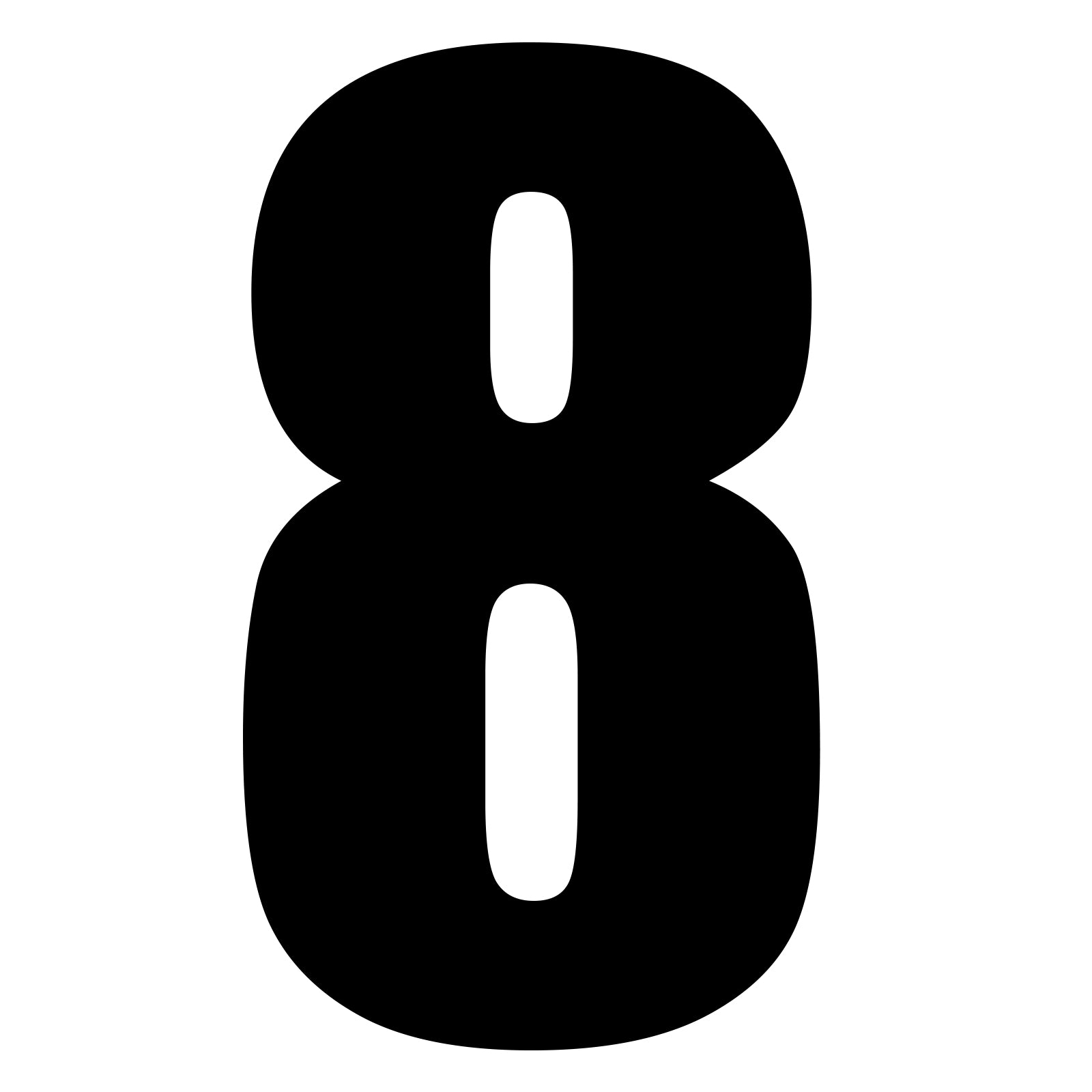 New WHITES Race Number - Black Sticker #8 (10 Pack) #NU6B8 | Australian Moto Spares