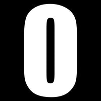 New WHITES Race Number - White Sticker #0 (10 Pack) #NU6W0 | Australian Moto Spares