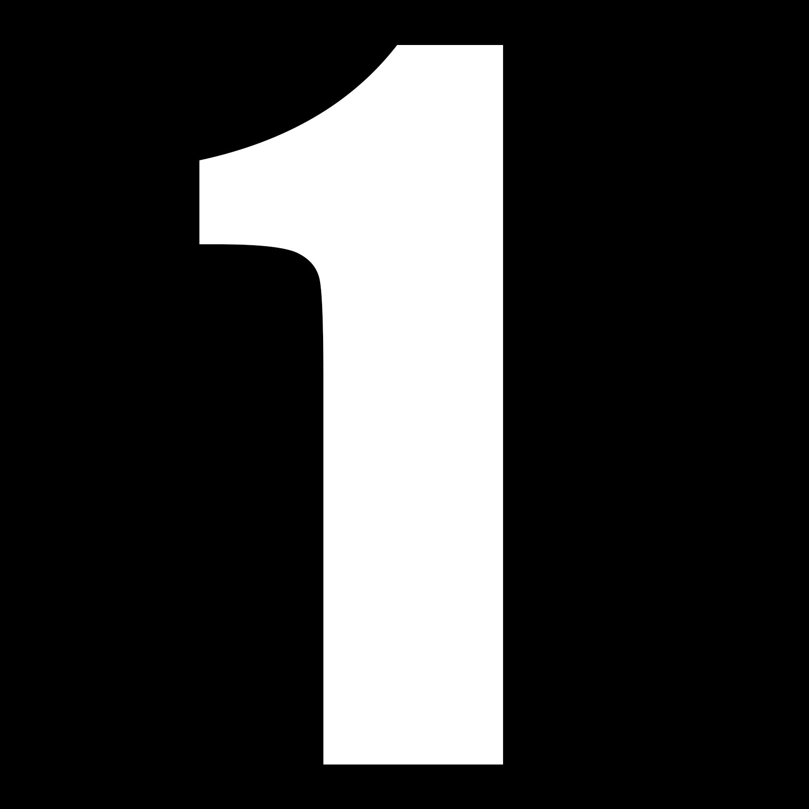 New WHITES Race Number - White Sticker #1 (10 Pack) #NU6W1 | Australian Moto Spares
