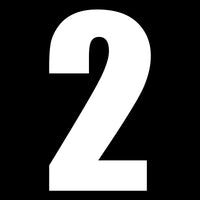 New WHITES Race Number - White Sticker #2 (10 Pack) #NU6W2 | Australian Moto Spares