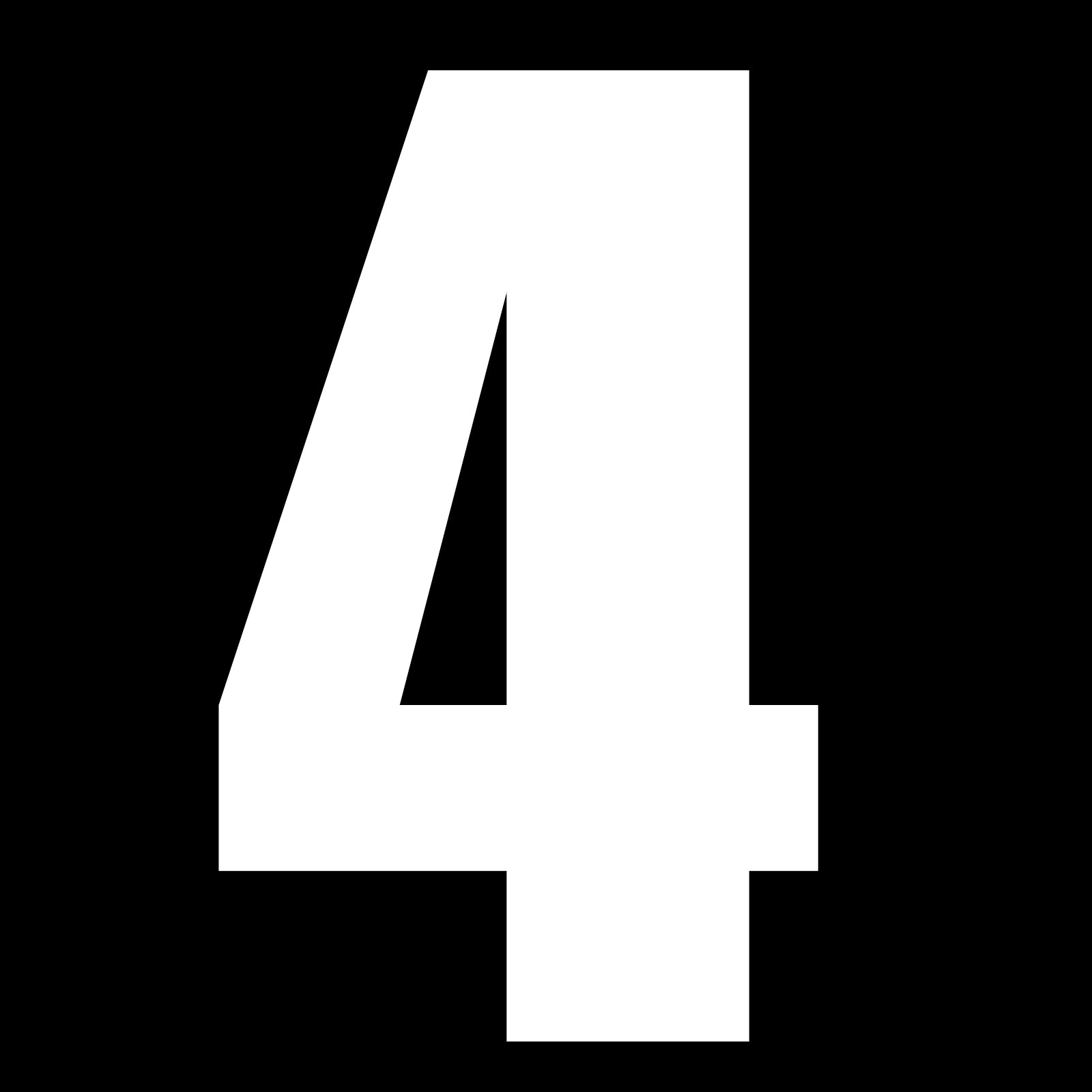 New WHITES Race Number - White Sticker #4 (10 Pack) #NU6W4 | Australian Moto Spares