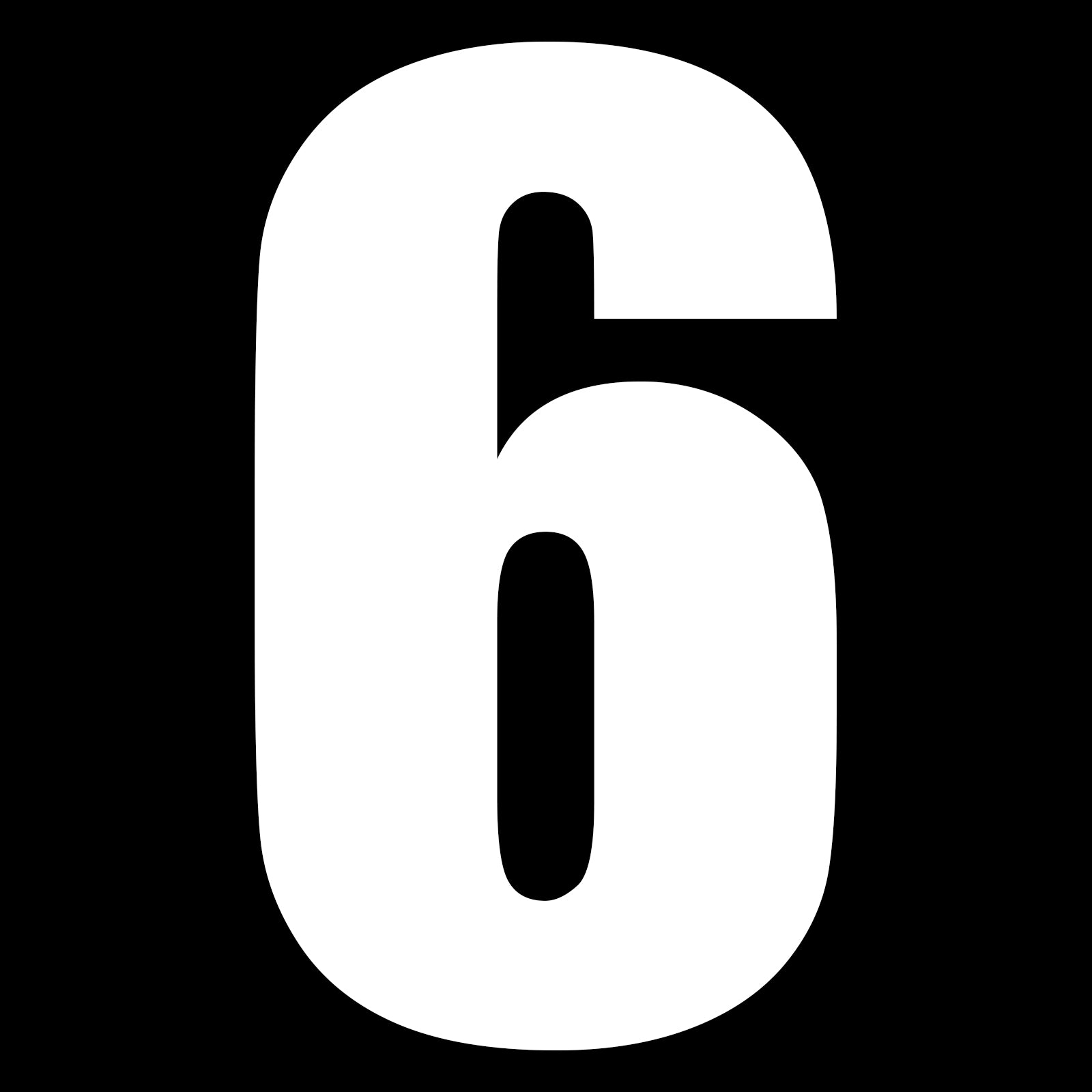 New WHITES Race Number - White Sticker #6 (10 Pack) #NU6W6 | Australian Moto Spares