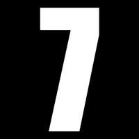 New WHITES Race Number - White Sticker #7 (10 Pack) #NU6W7 | Australian Moto Spares