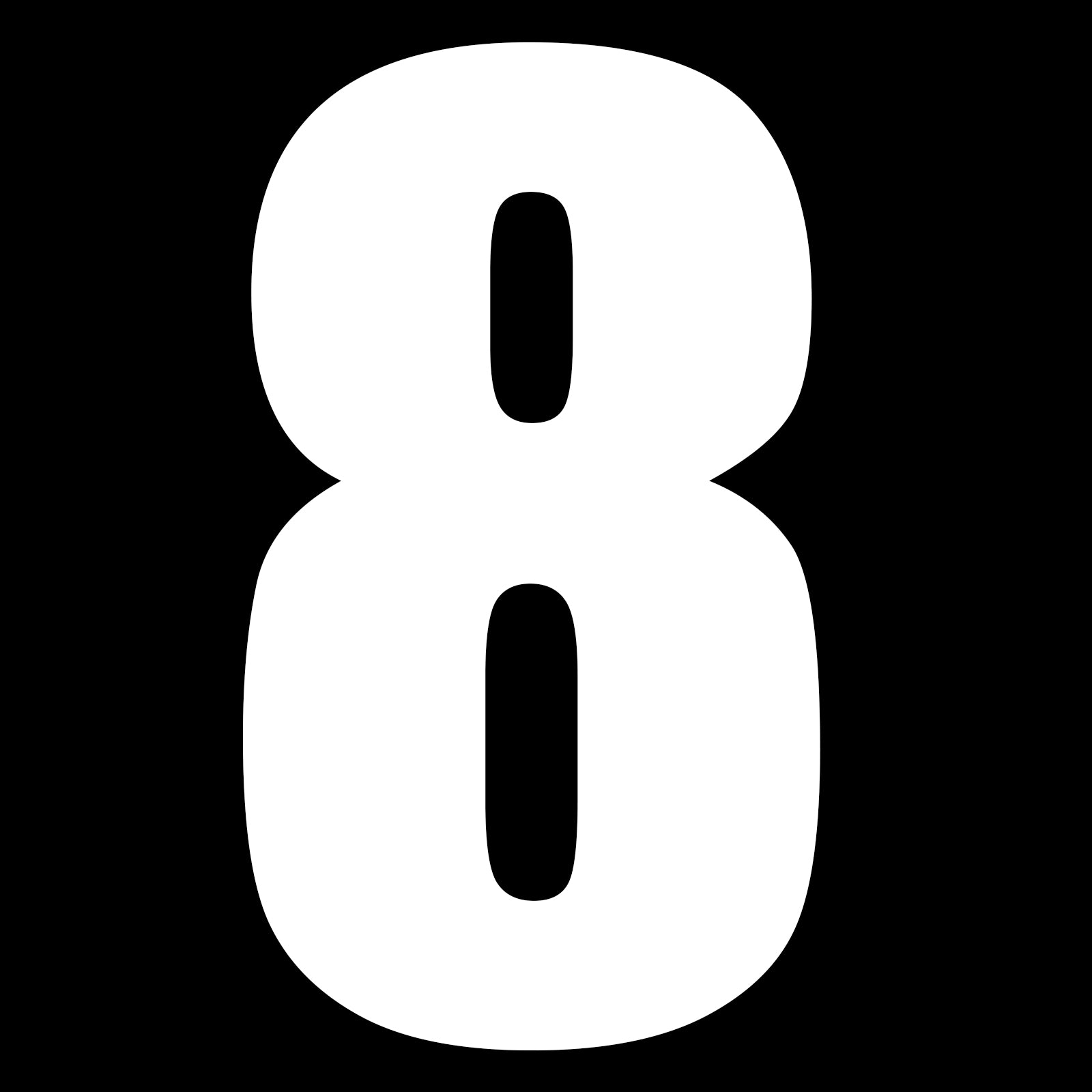 New WHITES Race Number - White Sticker #8 (10 Pack) #NU6W8 | Australian Moto Spares