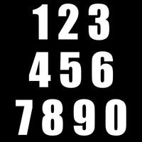 New WHITES Race Number - White Sticker #8 (10 Pack) #NU6W8