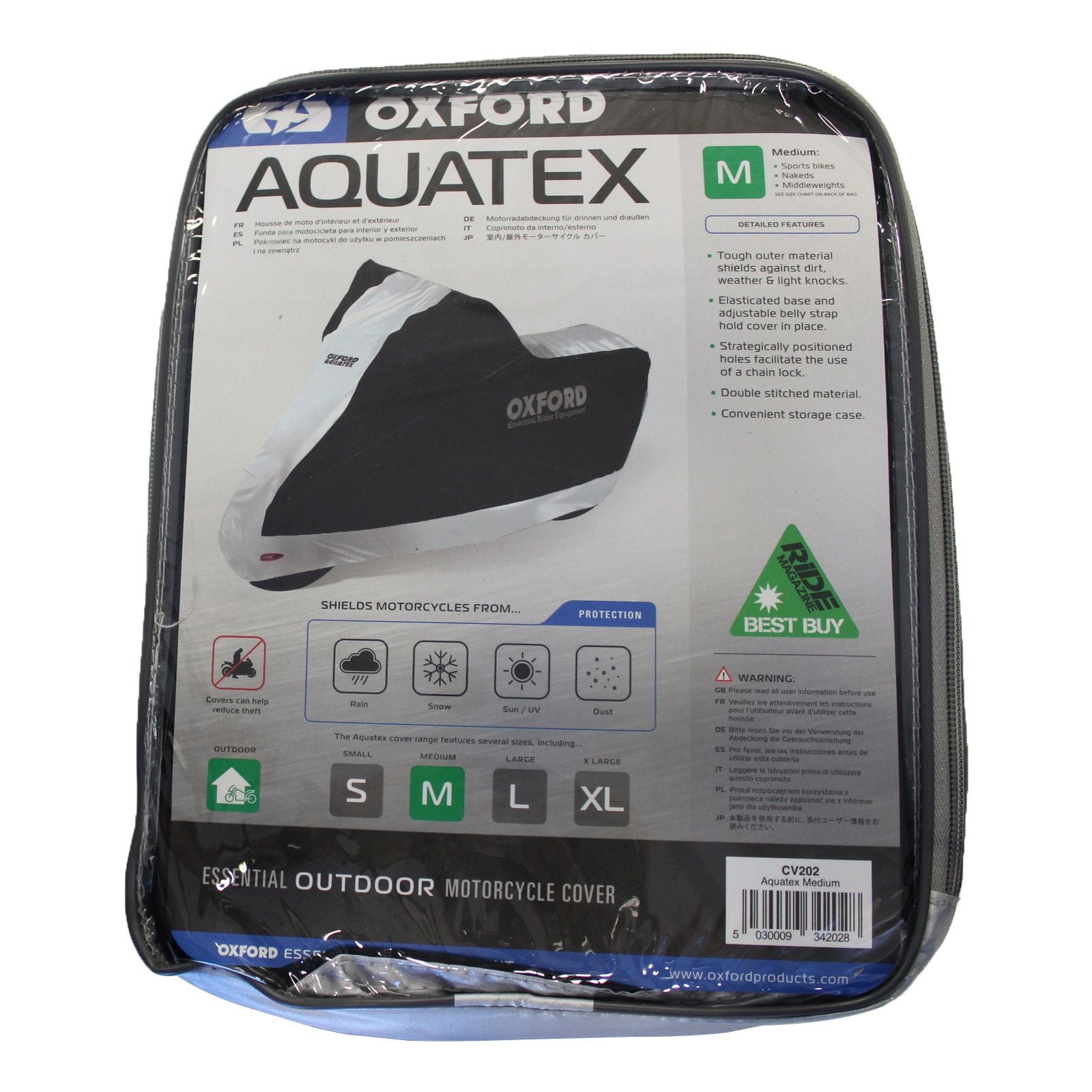 New OXFORD Motorcycle Cover Aquatex - Medium #OXCV202