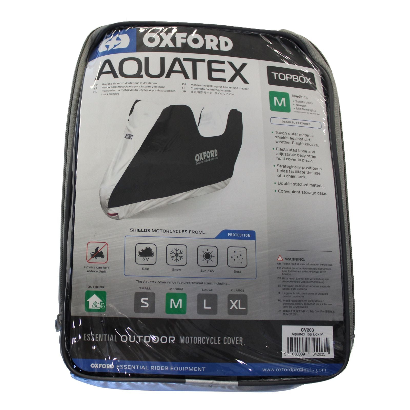 New OXFORD Motorcycle Cover Aquatex - Medium Top Box #OXCV203