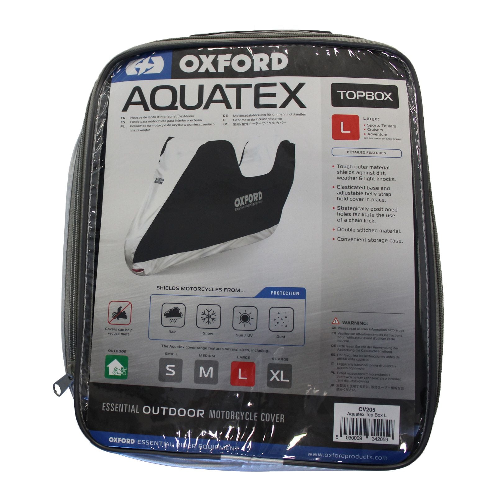 New OXFORD Motorcycle Cover Aquatex - Large Top Box #OXCV205