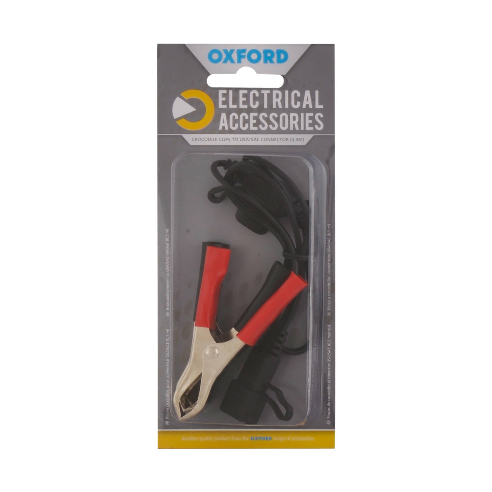 New OXFORD Crocodile Clips TO USA/SAE Connector (0.5MTR Lead) #OXEL104 | Australian Moto Spares