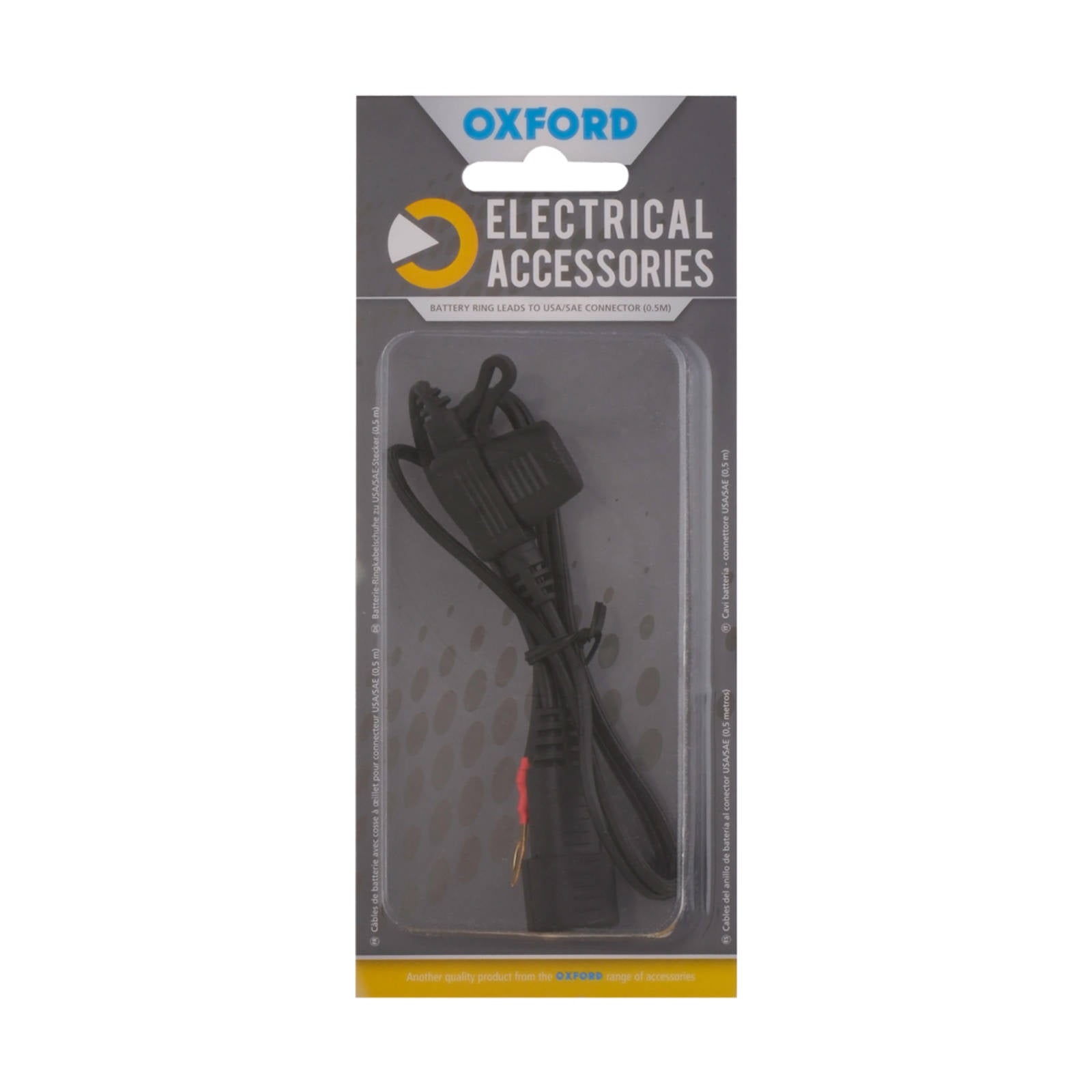 New OXFORD Battery Ring Leads TO USA/SAE Connector (0.5MTR Lead) #OXEL105B | Australian Moto Spares