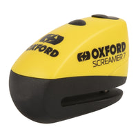 New OXFORD Screamer 100Db Alarm Disc Lock - Yallow / Black #OXLK290 | Australian Moto Spares