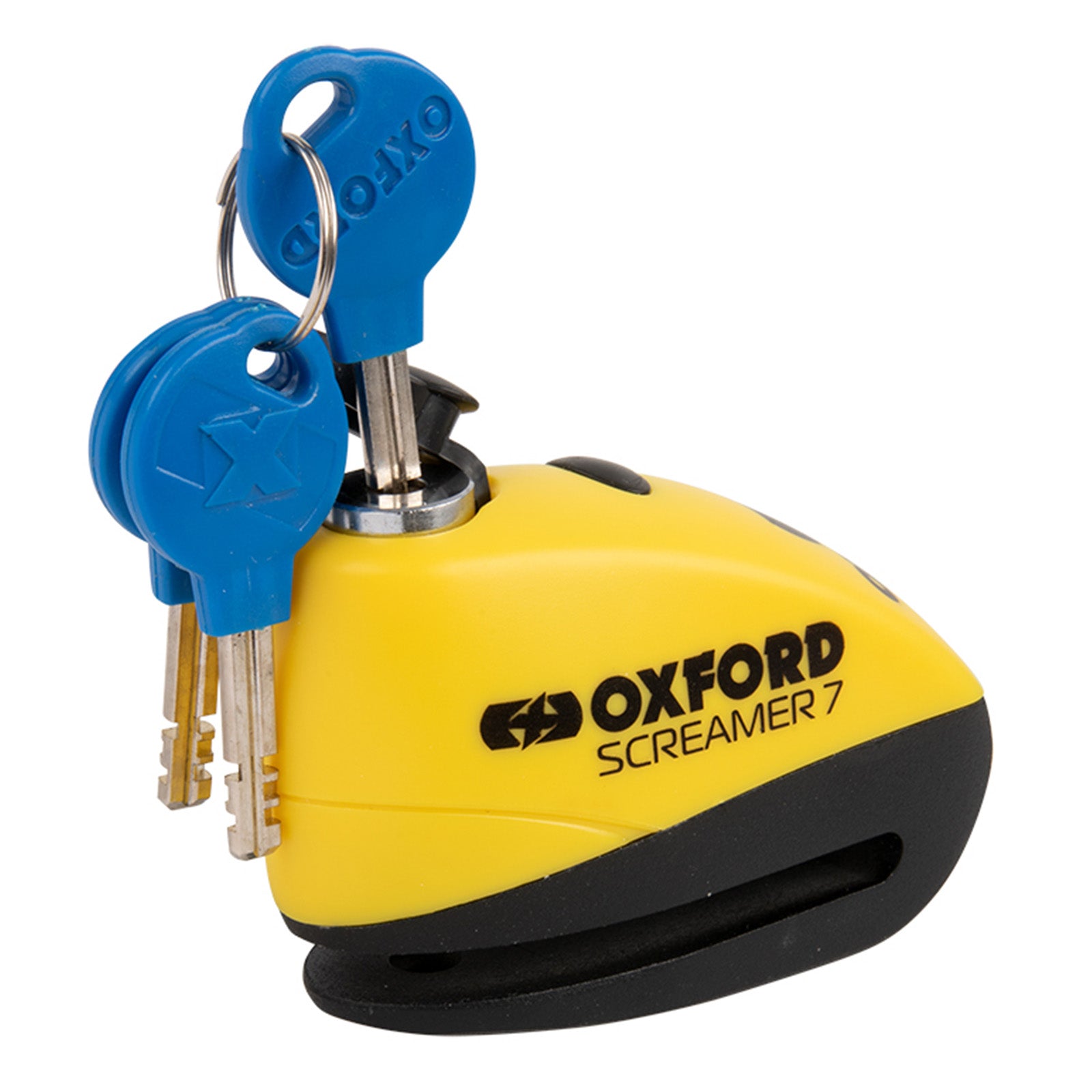 New OXFORD Screamer 100Db Alarm Disc Lock - Yallow / Black #OXLK290