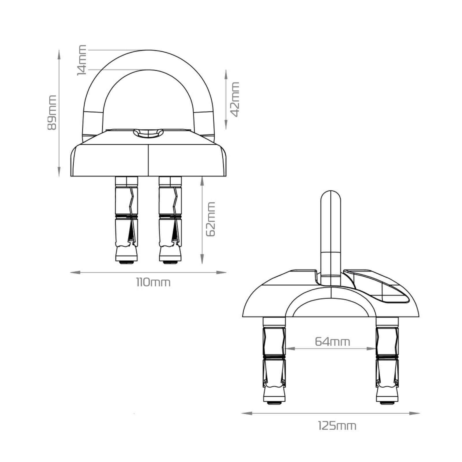 New OXFORD Anchor Flat - Ground & Wall Anchor Lock Kit #OXLK407