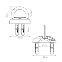 New OXFORD Anchor Flat - Ground & Wall Anchor Lock Kit #OXLK407