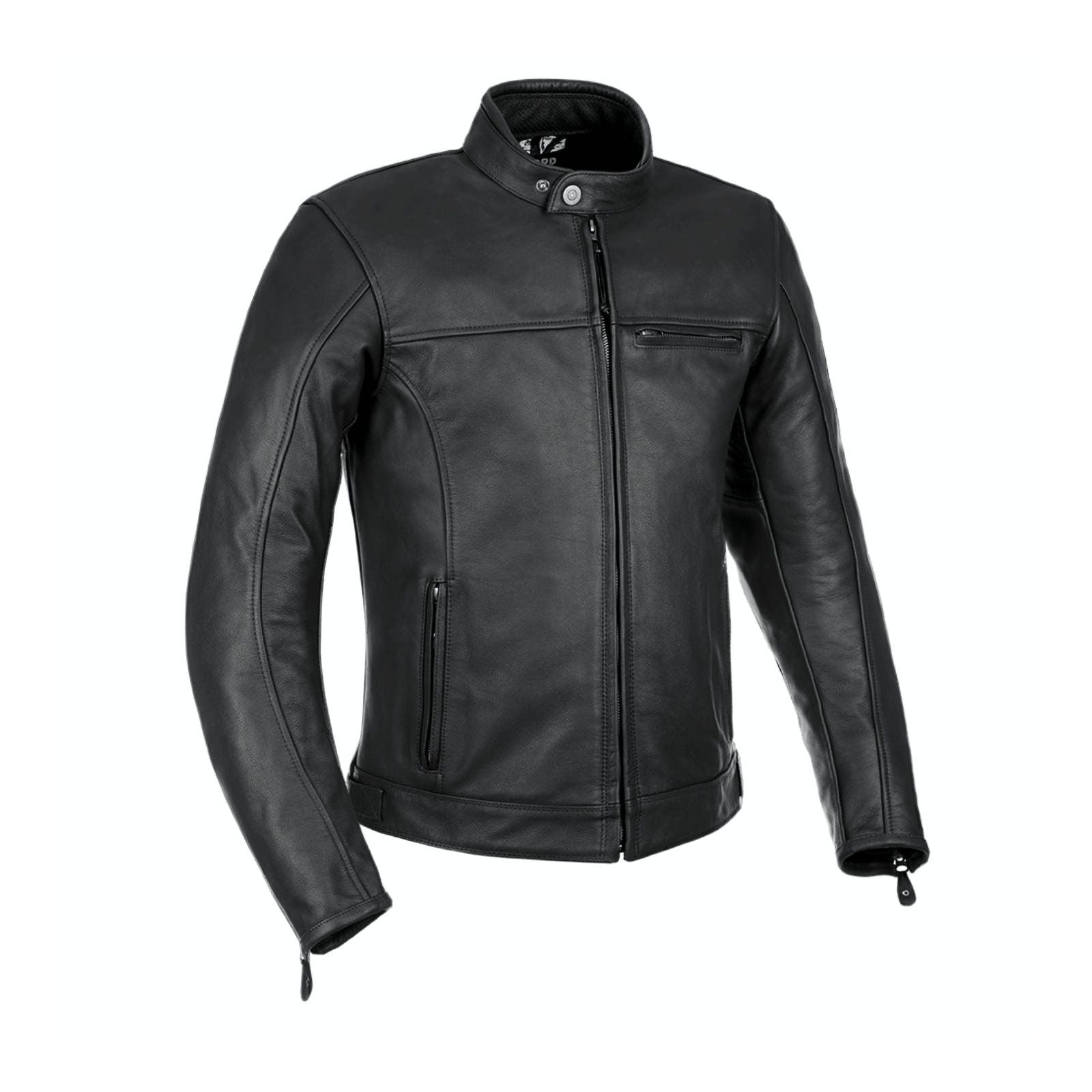 New OXFORD Walton Leather Jacket - Black (3XL) #OXLM1703013XL