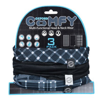 New OXFORD Comfy - Black & White Tartan (3 Pack) #OXNW108