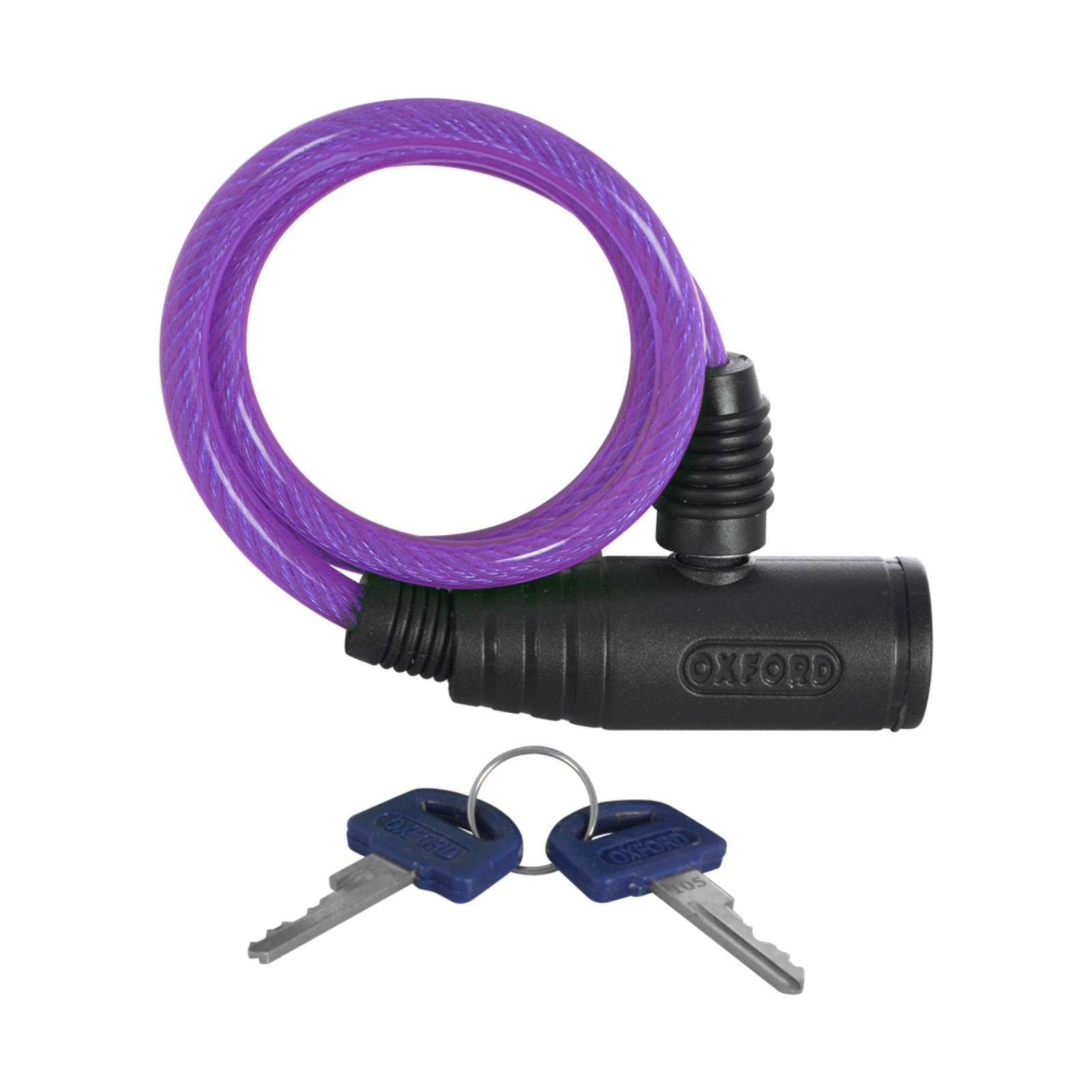 New OXFORD Bumper Cable Lock Purple 6mm x 600mm #OXOF03