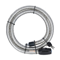 New OXFORD Revolver 1.8M Silver Cable Lock #OXOF232 | Australian Moto Spares