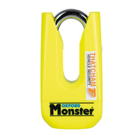 New OXFORD Monster Disc Lock Yellow #OXOF36M | Australian Moto Spares