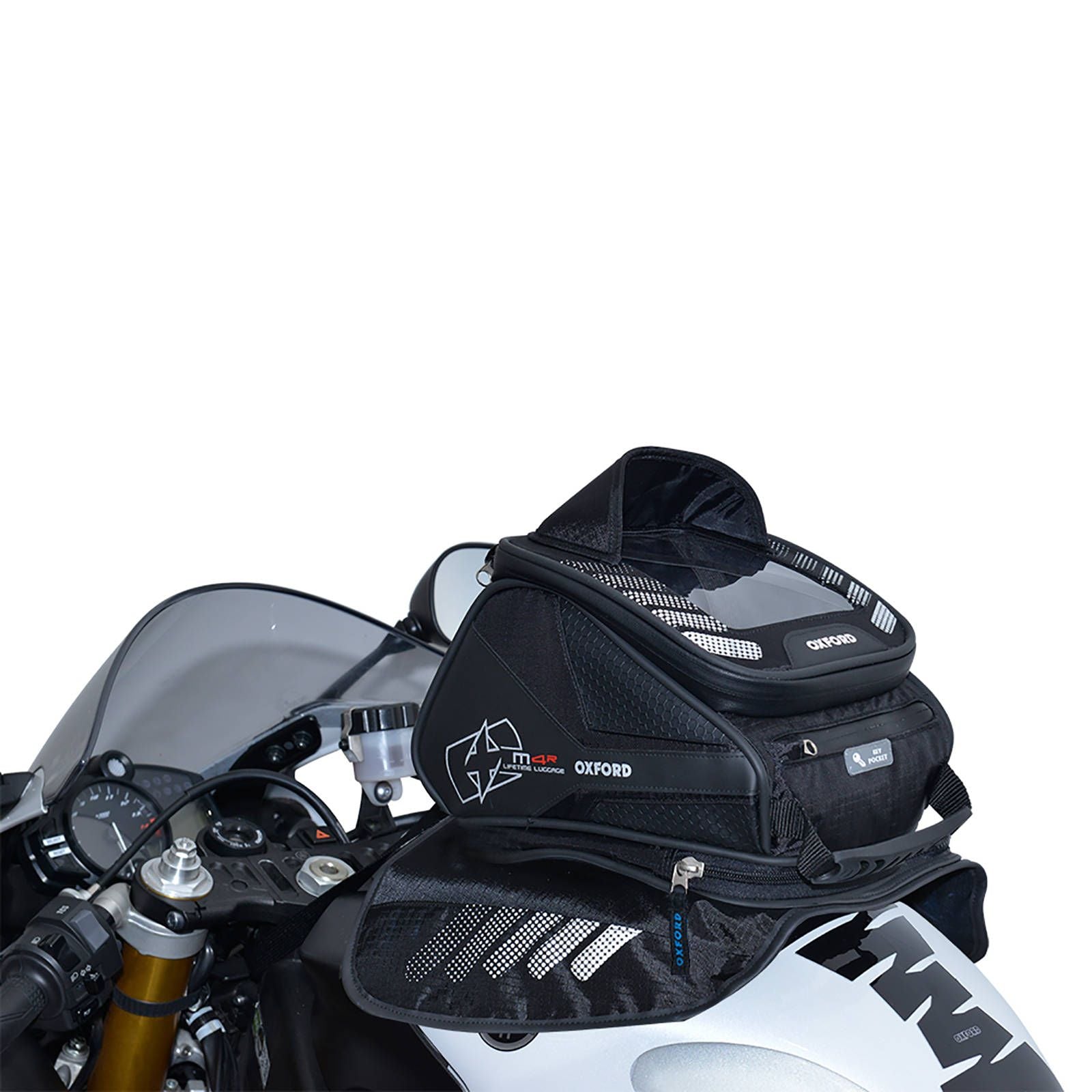 New OXFORD Tank & Tail Bag Magnetic M4R - Black #OXOL255