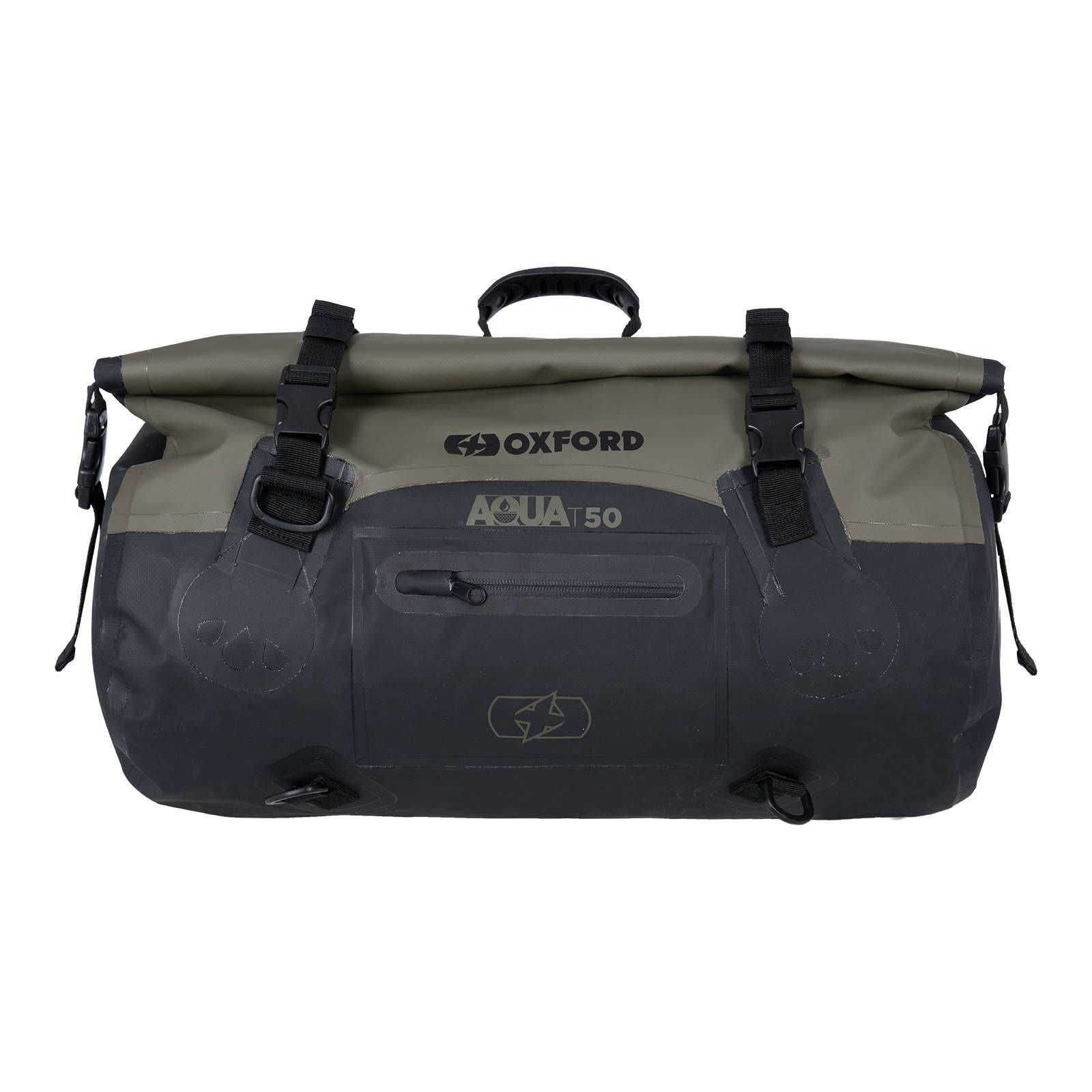 New OXFORD Roll Bag Aqua T50 - Black / Khaki #OXOL402