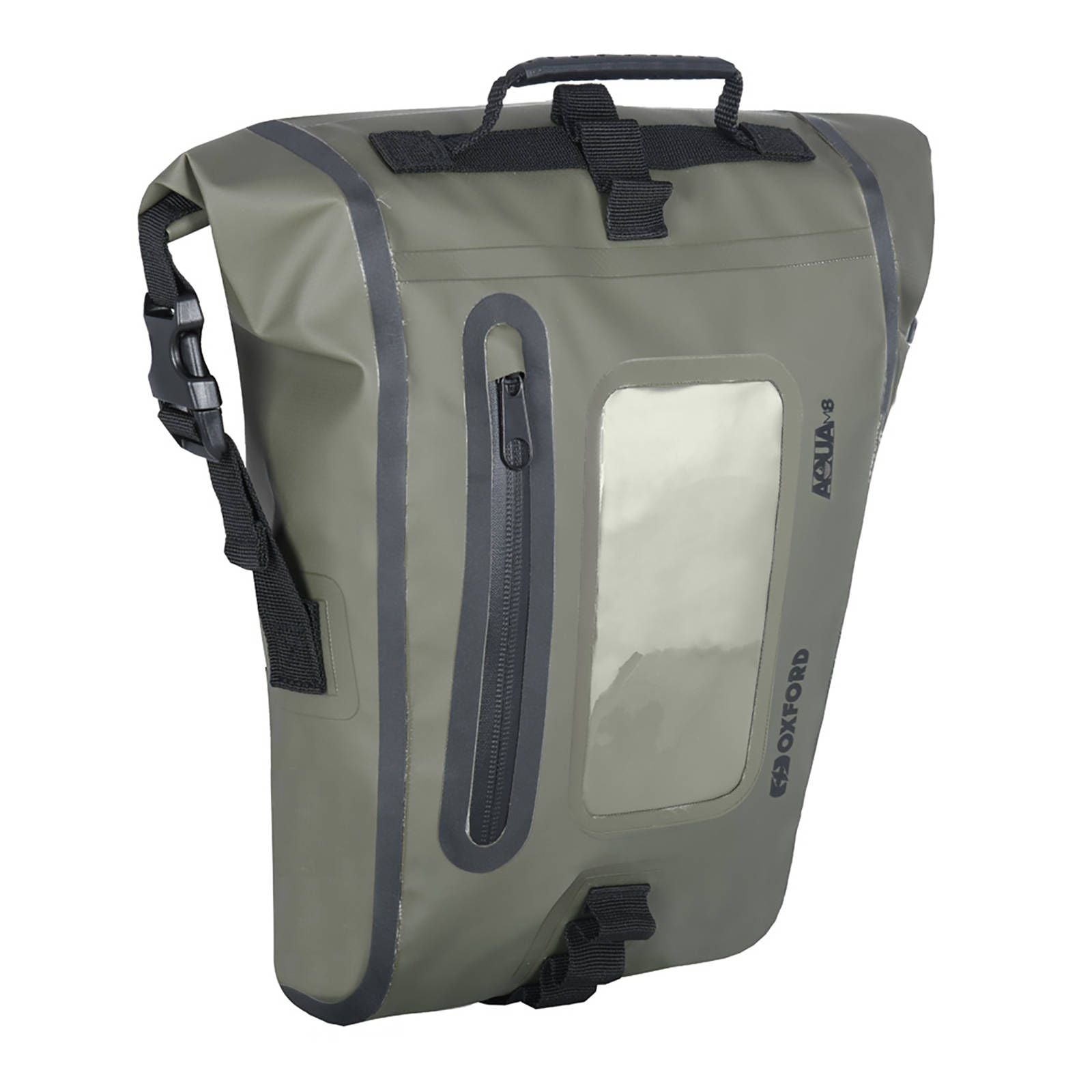 New OXFORD Tank Bag Aqua M8 - Black / Khaki #OXOL404