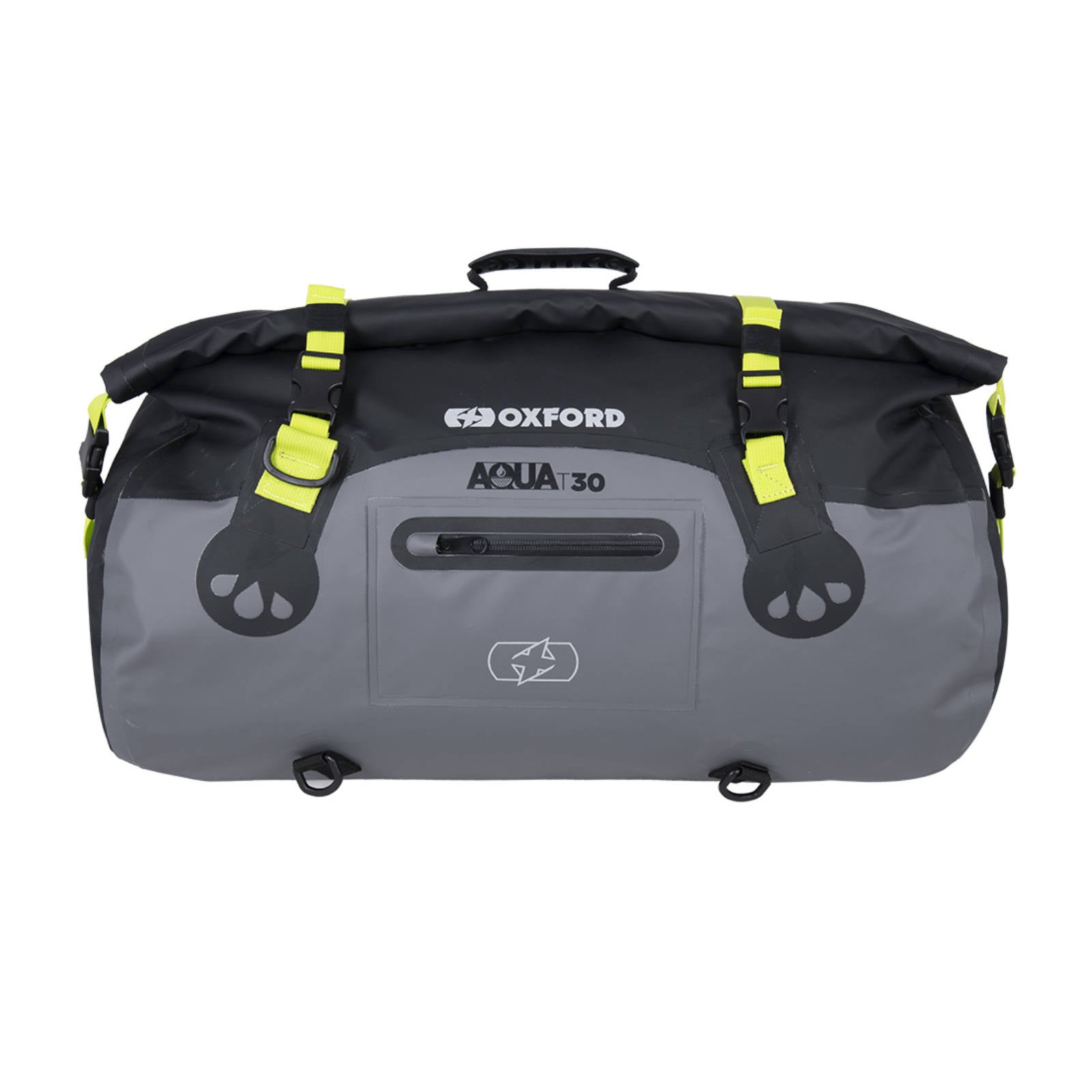 New OXFORD Aqua T-30 Roll Bag - Black /Grey /Fluo #OXOL461