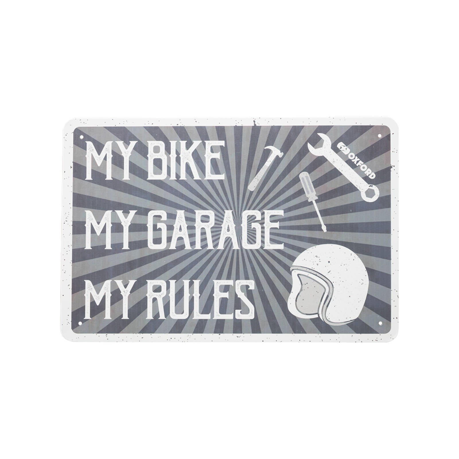 New OXFORD Garage Metal Sign: My Rules #OXOX378 | Australian Moto Spares