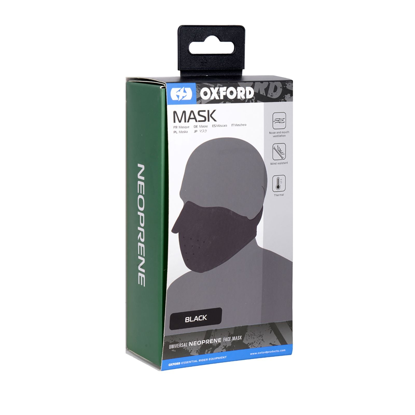 New OXFORD Neoprene Face Mask - Black One Size #OXOX630