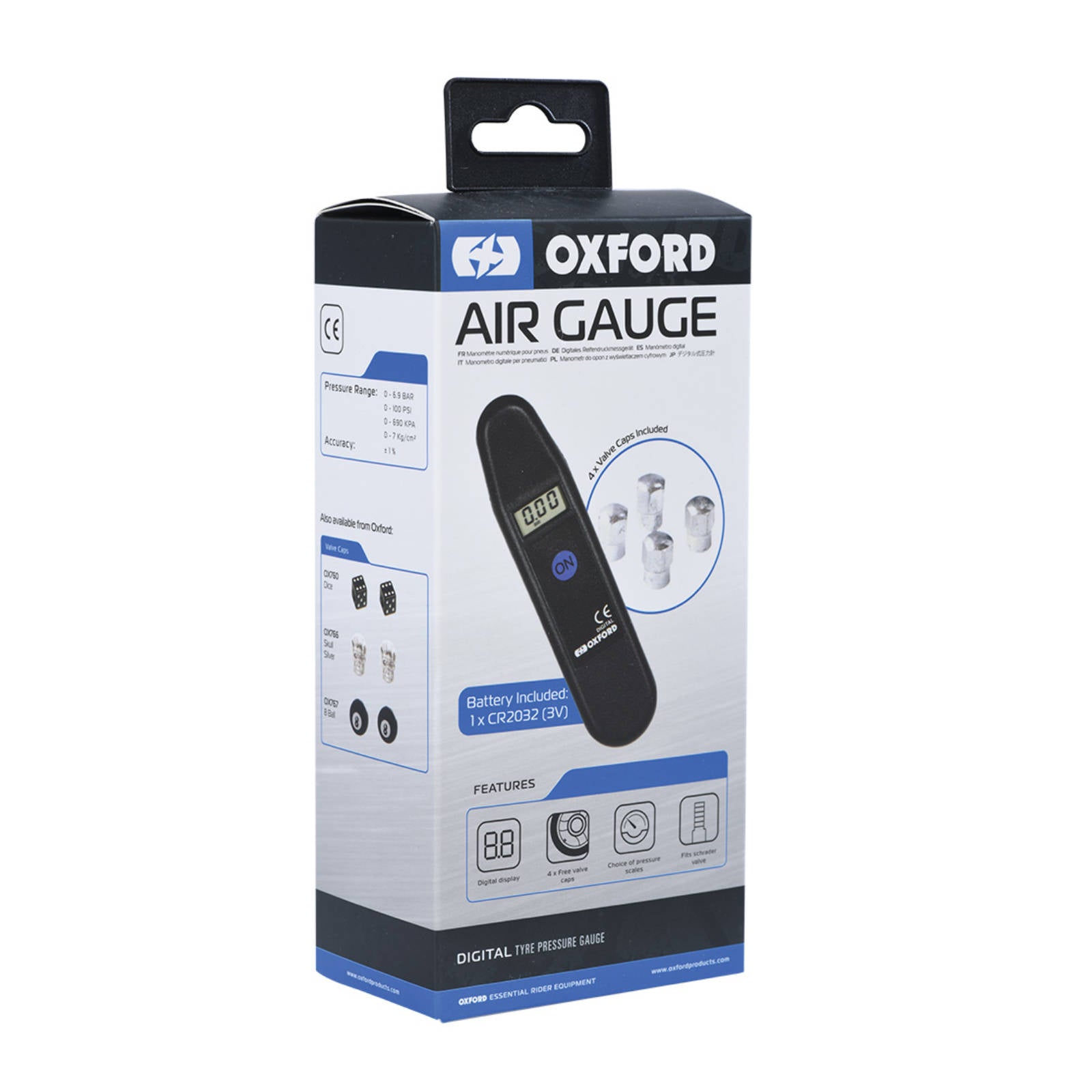 New OXFORD Airgauge Digital Pressure Gauge #OXOX752