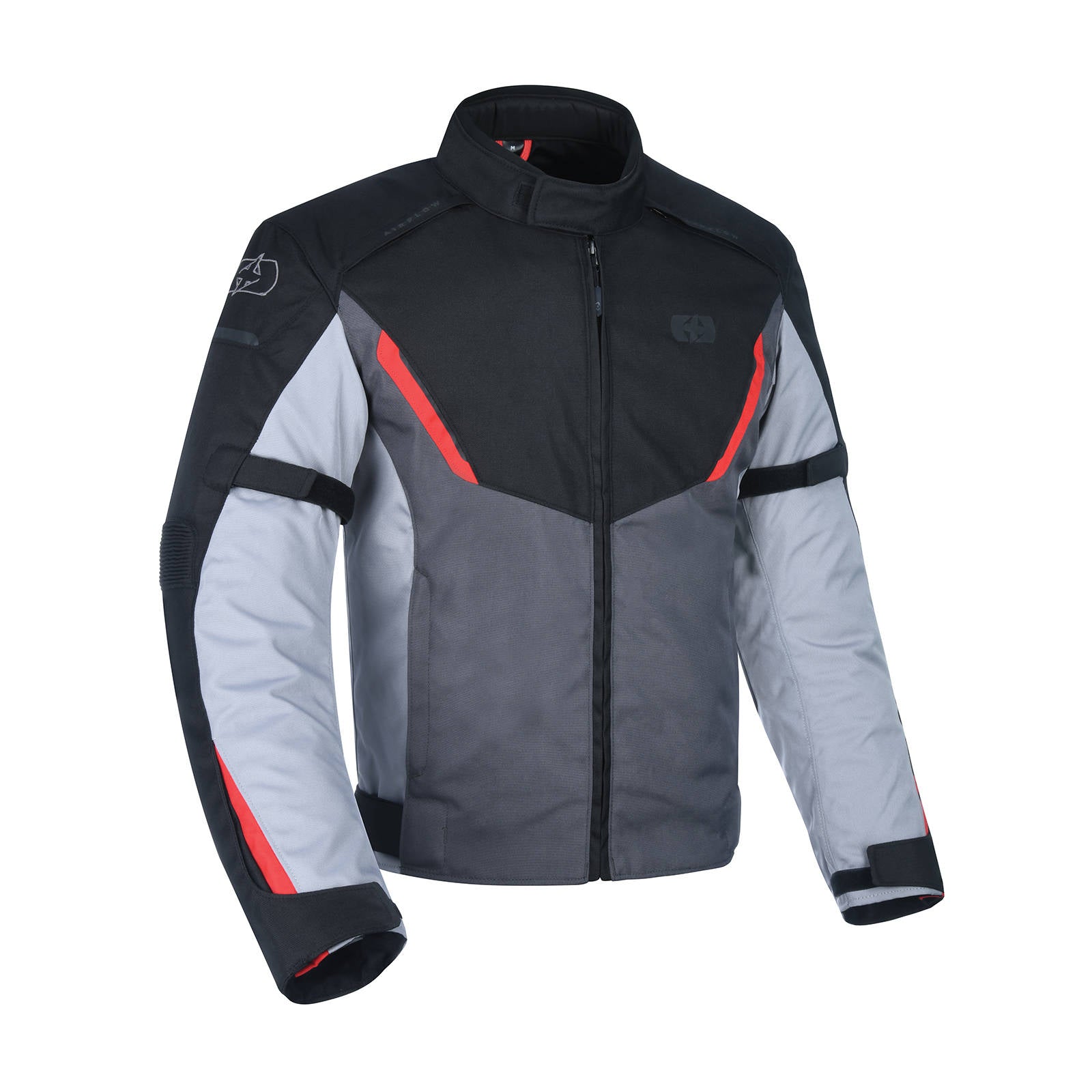 New OXFORD Delta 1.0 Waterproof Jacket - Black / Grey / Red (2XL) #OXTM1931022XL | Australian Moto Spares