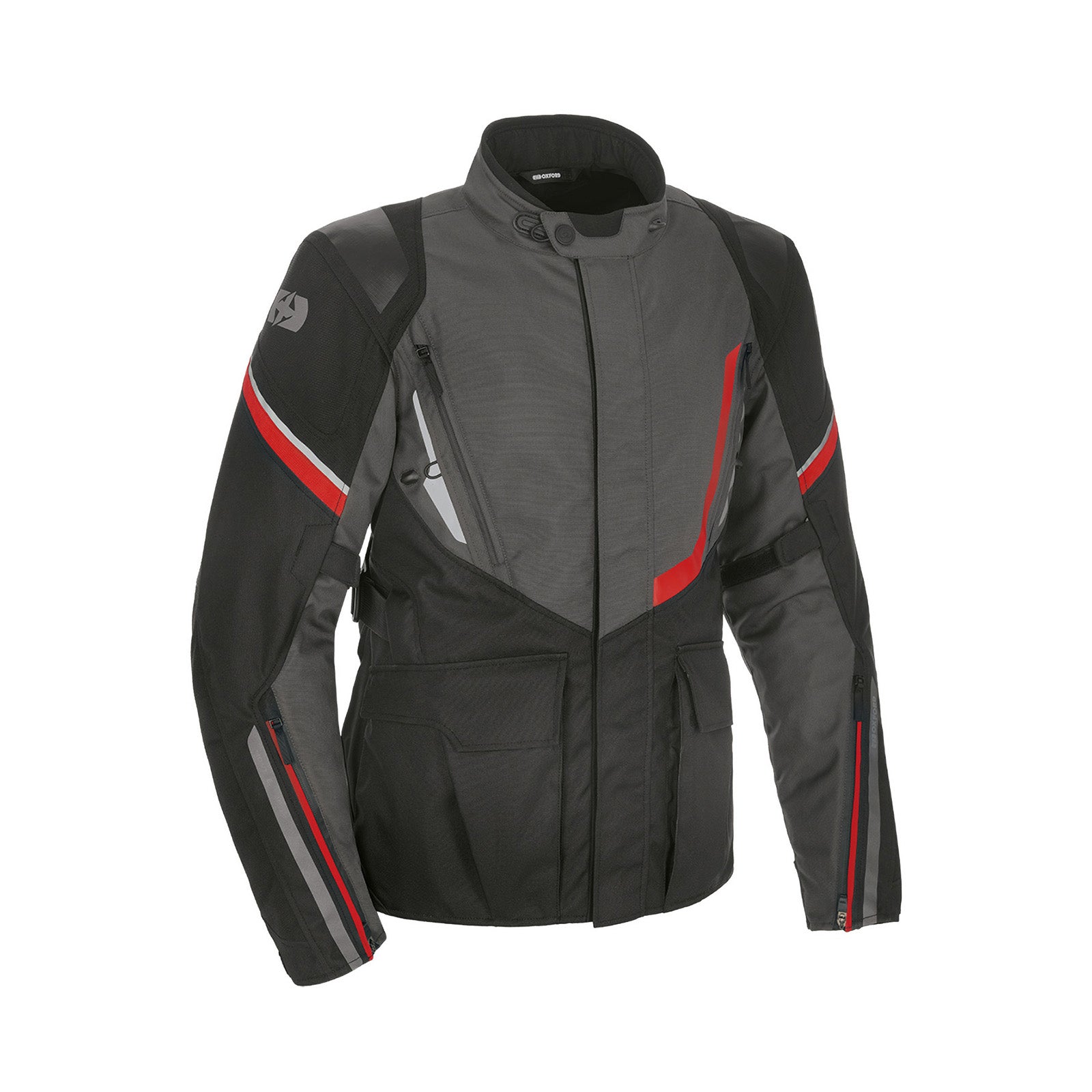 New OXFORD Montreal 4.0 Dry2Dry Jacket - Black / Grey / Red (XL) #OXTM201103XL | Australian Moto Spares