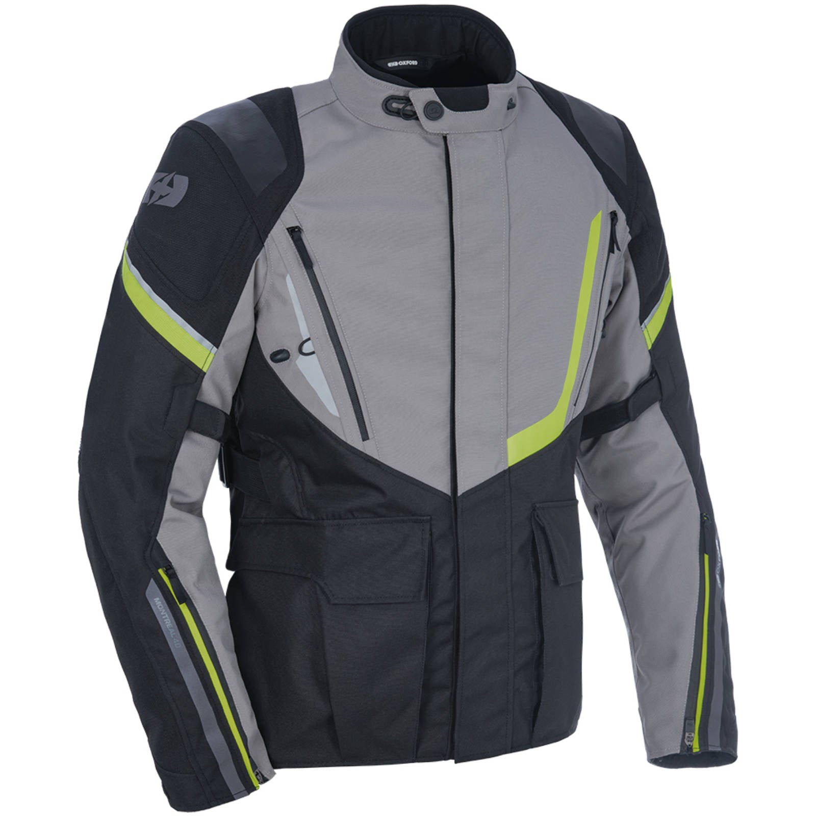 OXFORD Montreal 4.0 Dry2Dry Jacket - Black / Grey / Fluro (2XL) #OXTM2011052XL